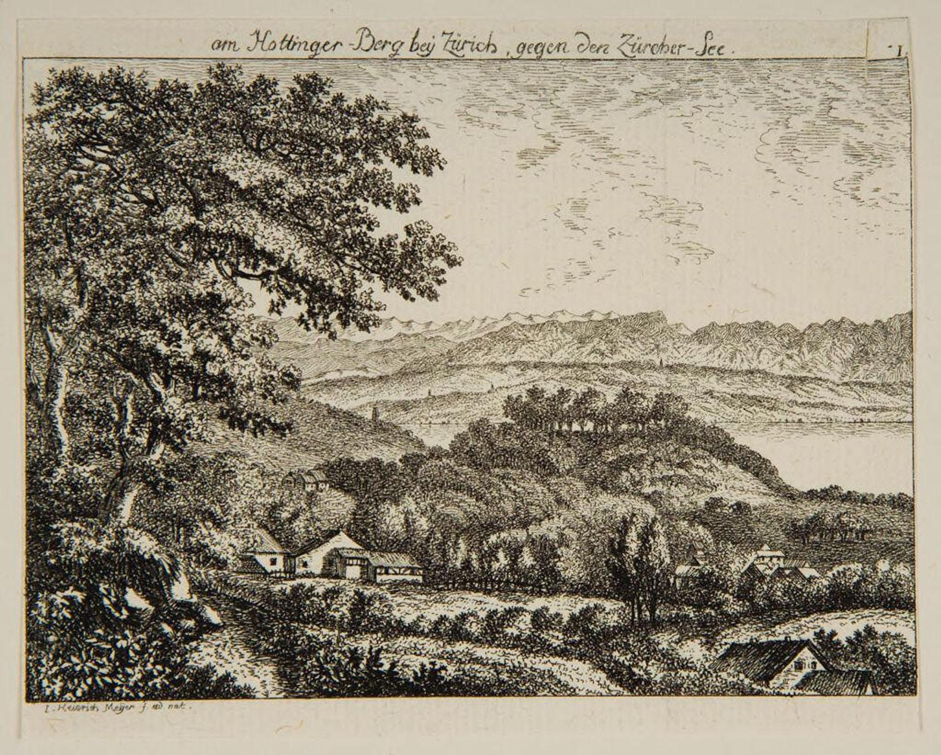 Hottinger-Berg, ZÃ¼rich by Johann Heinrich Meyer