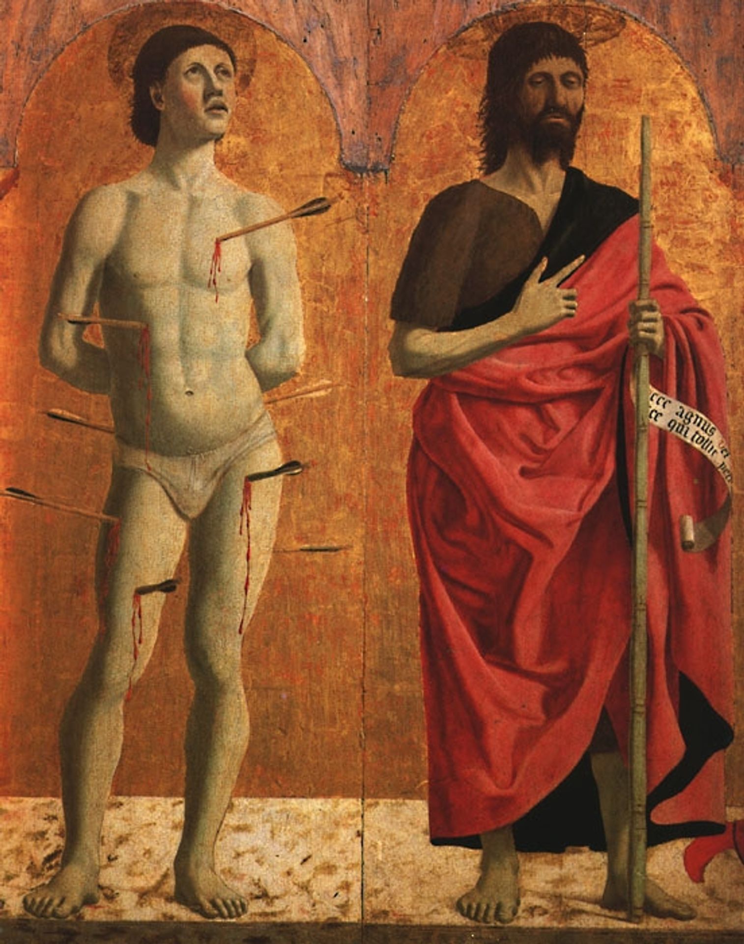 St. Sebastian and John the Baptist by Piero della Francesca