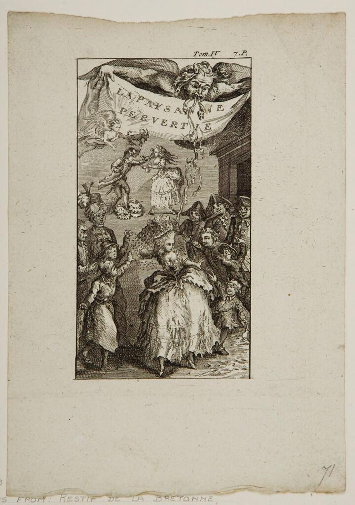 The Impoverished People in the Streets Attacking the Wealthy Woman by Philibert Benoit de Larue
