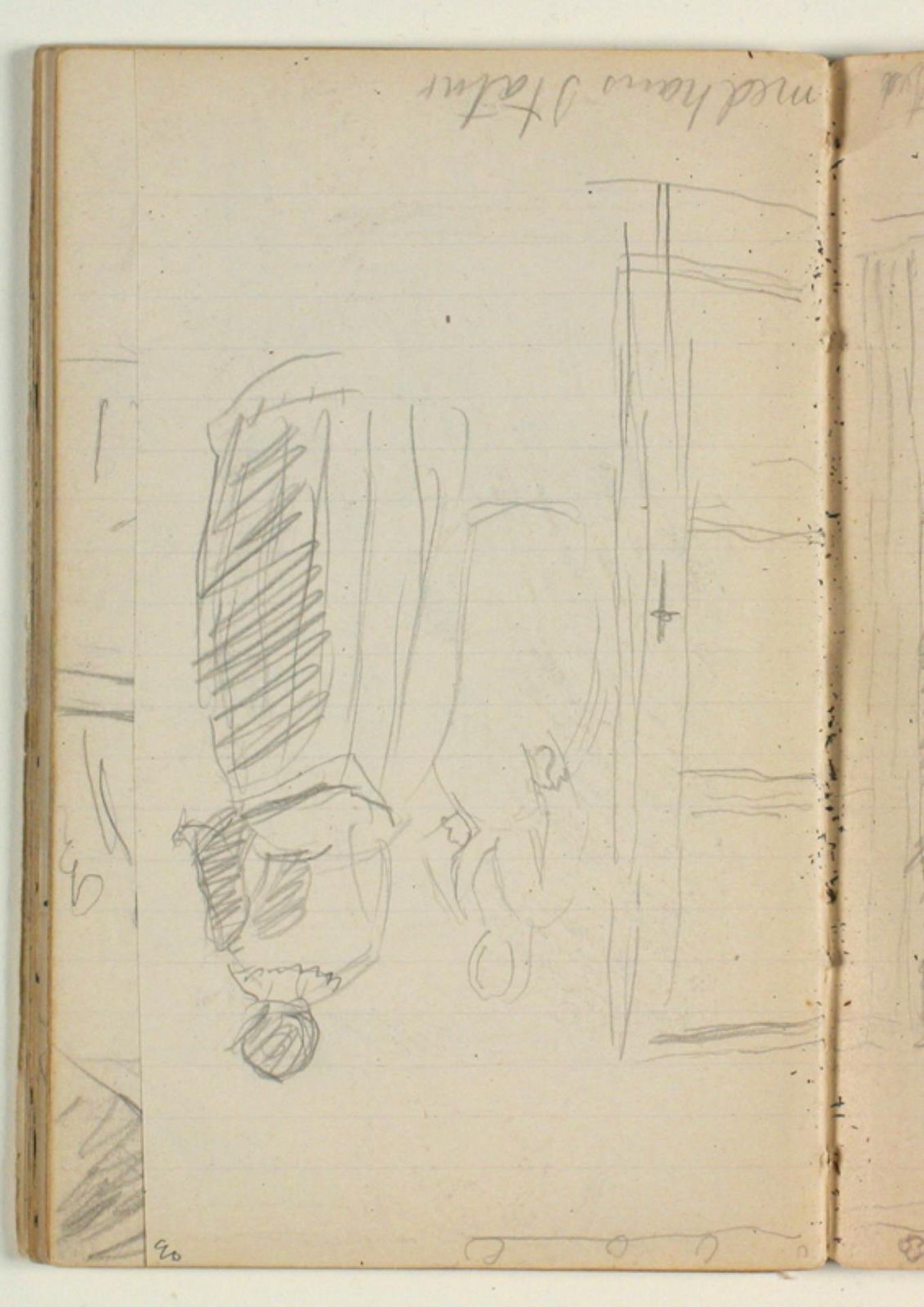 Udkast til "H.C. Andersen og Baronessen i Thorvaldsens Atelier paa Nysø" by Niels Larsen Stevns