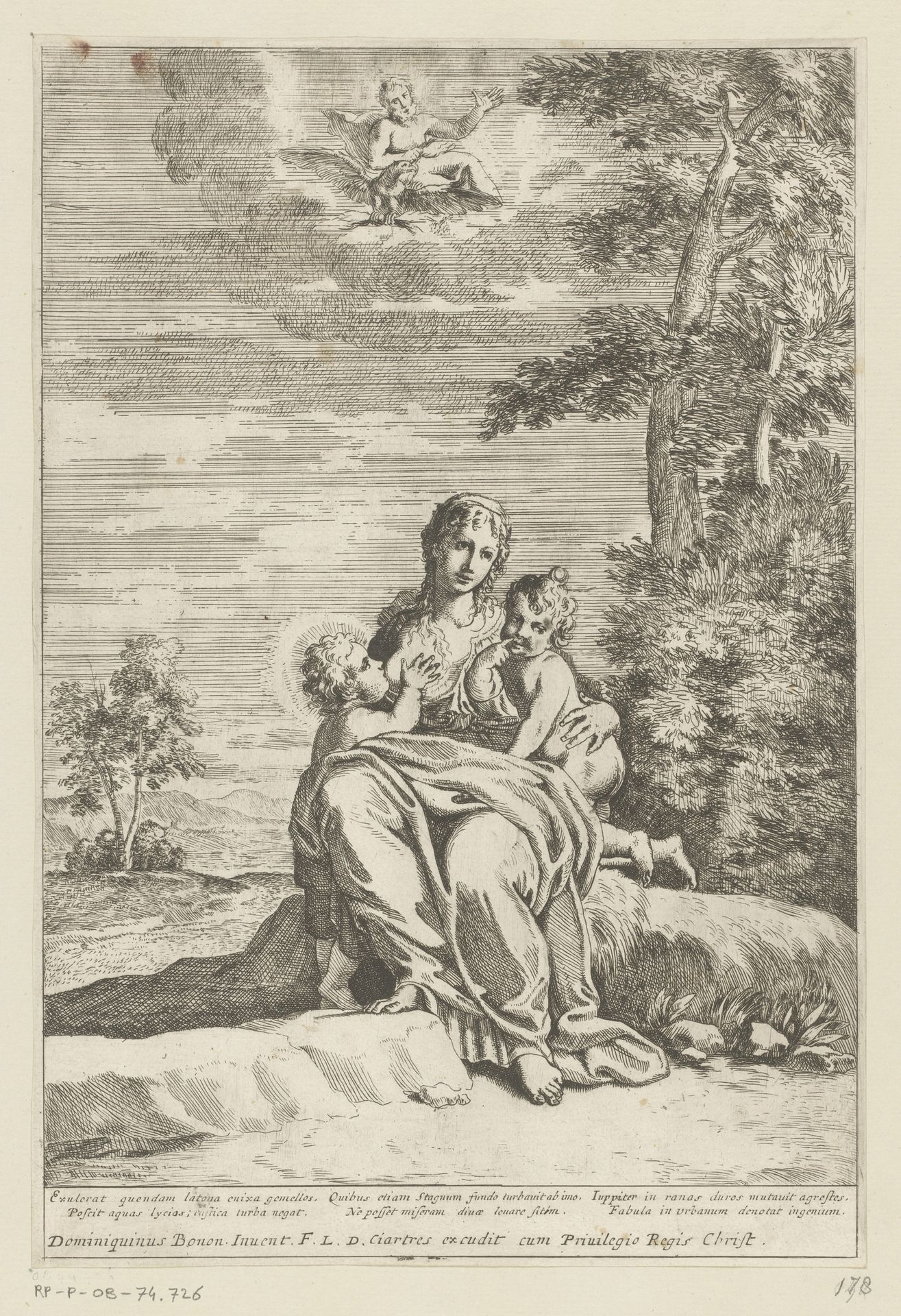Latona met Diana en Apollo op Delos by Anonymous