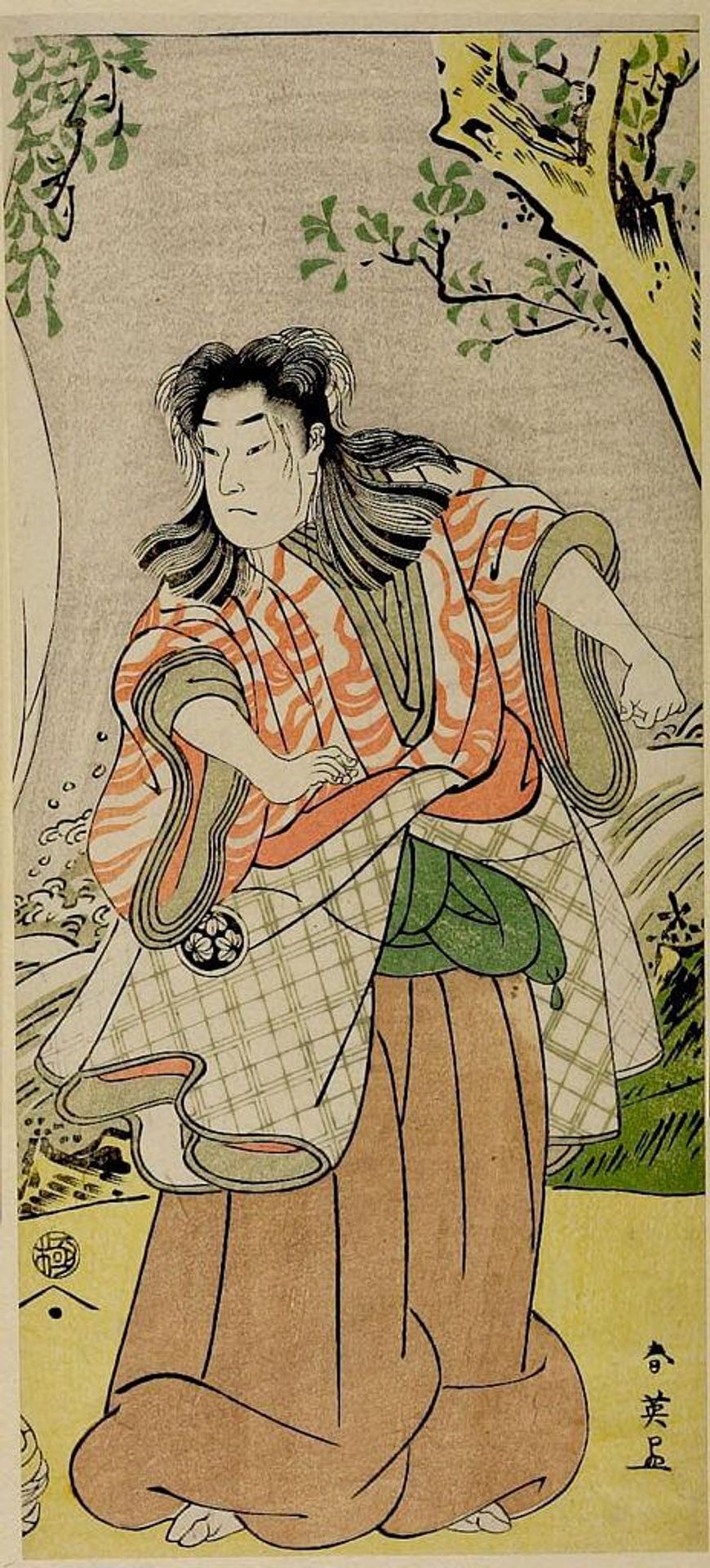 Actor OSAGAWA TSUNEYO 2ND AS NARUKAMI BIKU by Katsukawa Shun'ei