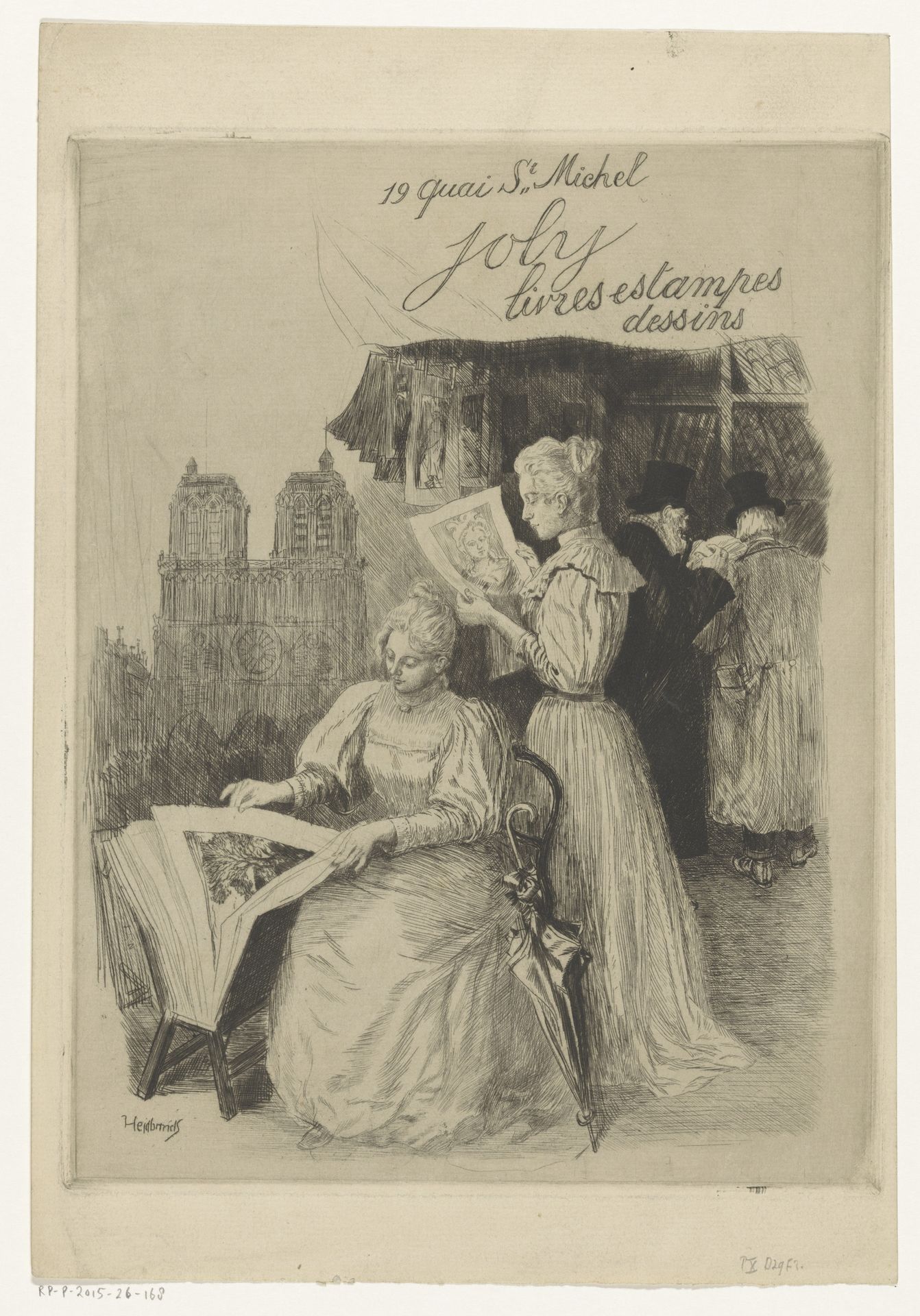 Boekenkraam van Joly aan de Quai Saint-Michel te Parijs by Oswald Heidbrinck