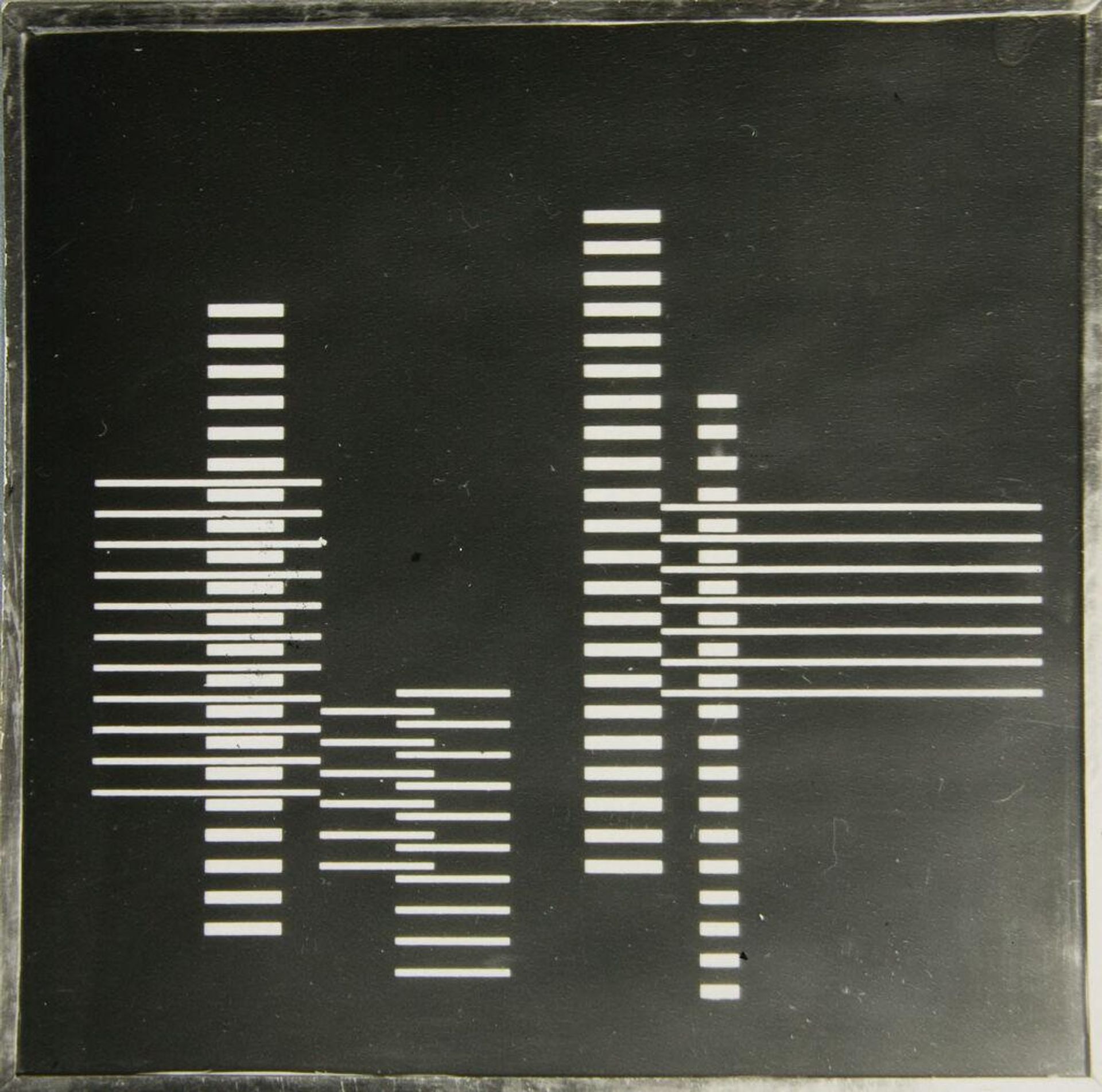 Photographs of fourteen glass paintings; sandblast technique by Josef Albers