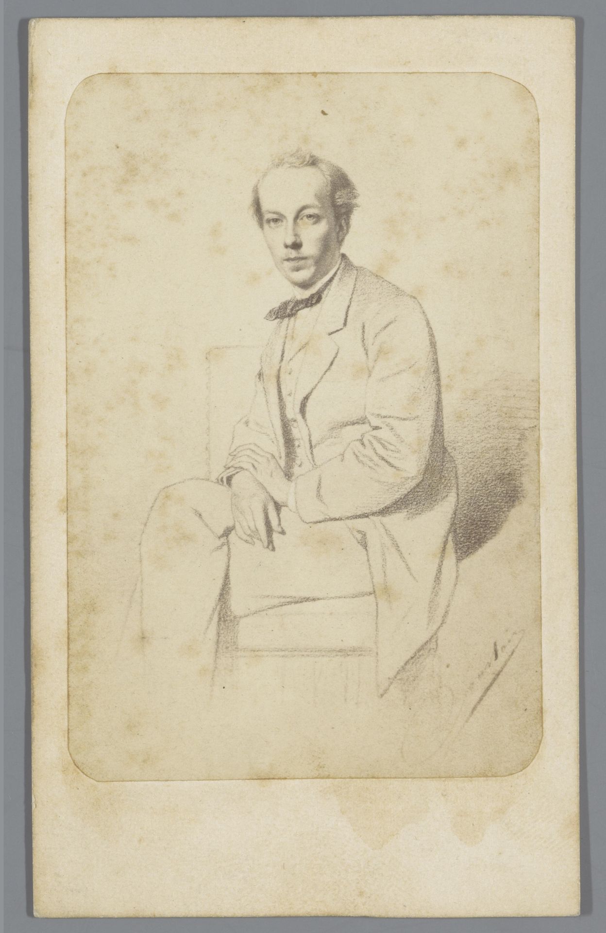 Fotoreproductie van een tekening van Abel Sejourné by Jean Baptiste Berubet
