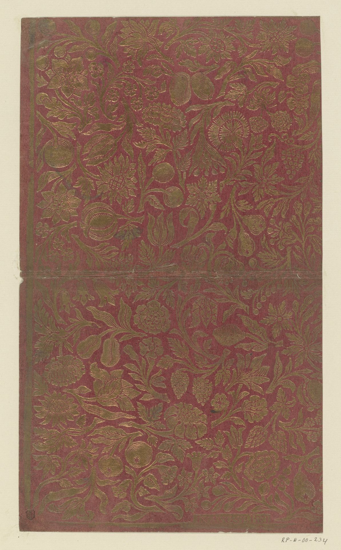 Blad met bloemen en vruchten by Johann Michael Munck