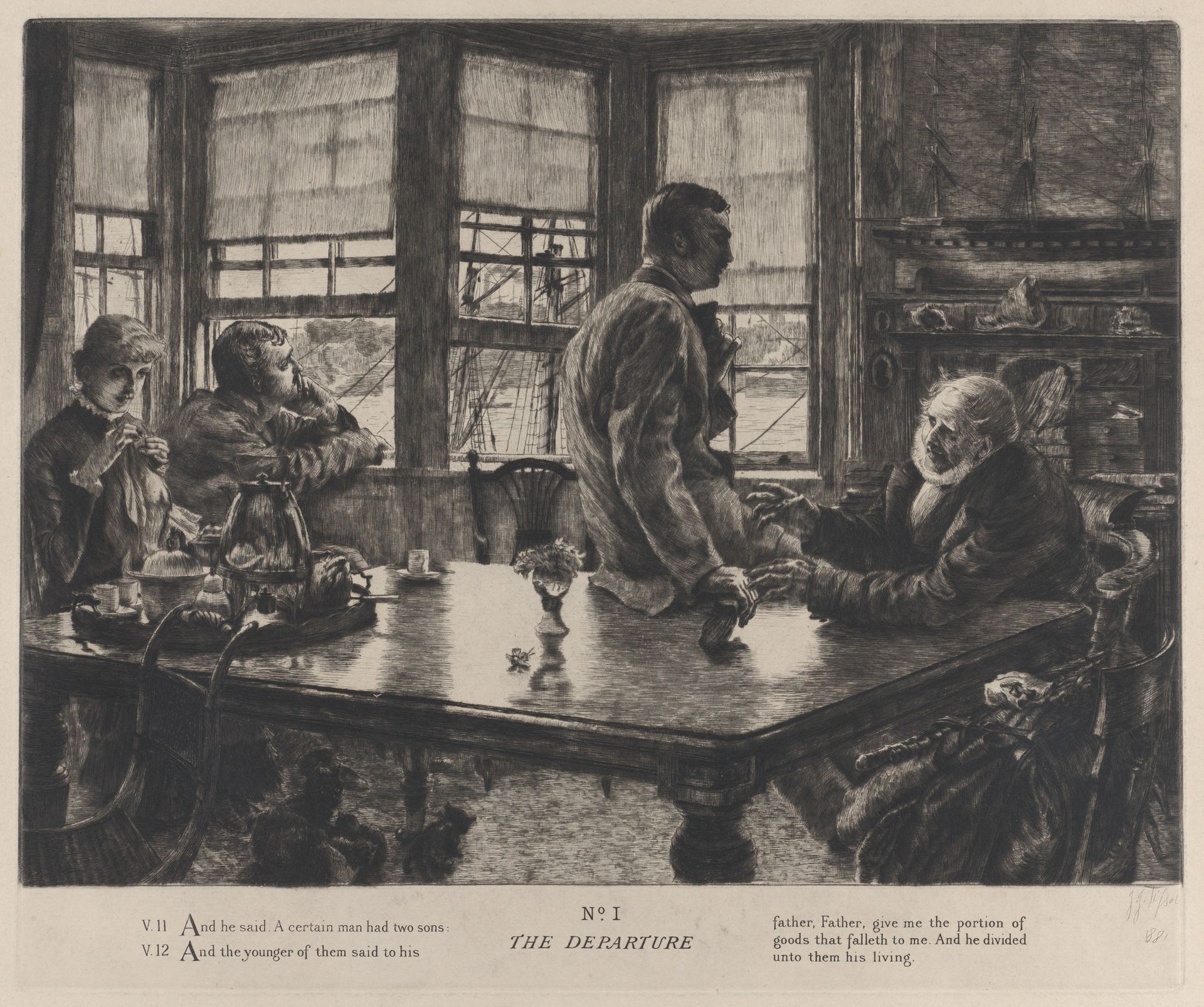 The Parable of the Prodigal Son: The Departure No. 1 by James Tissot