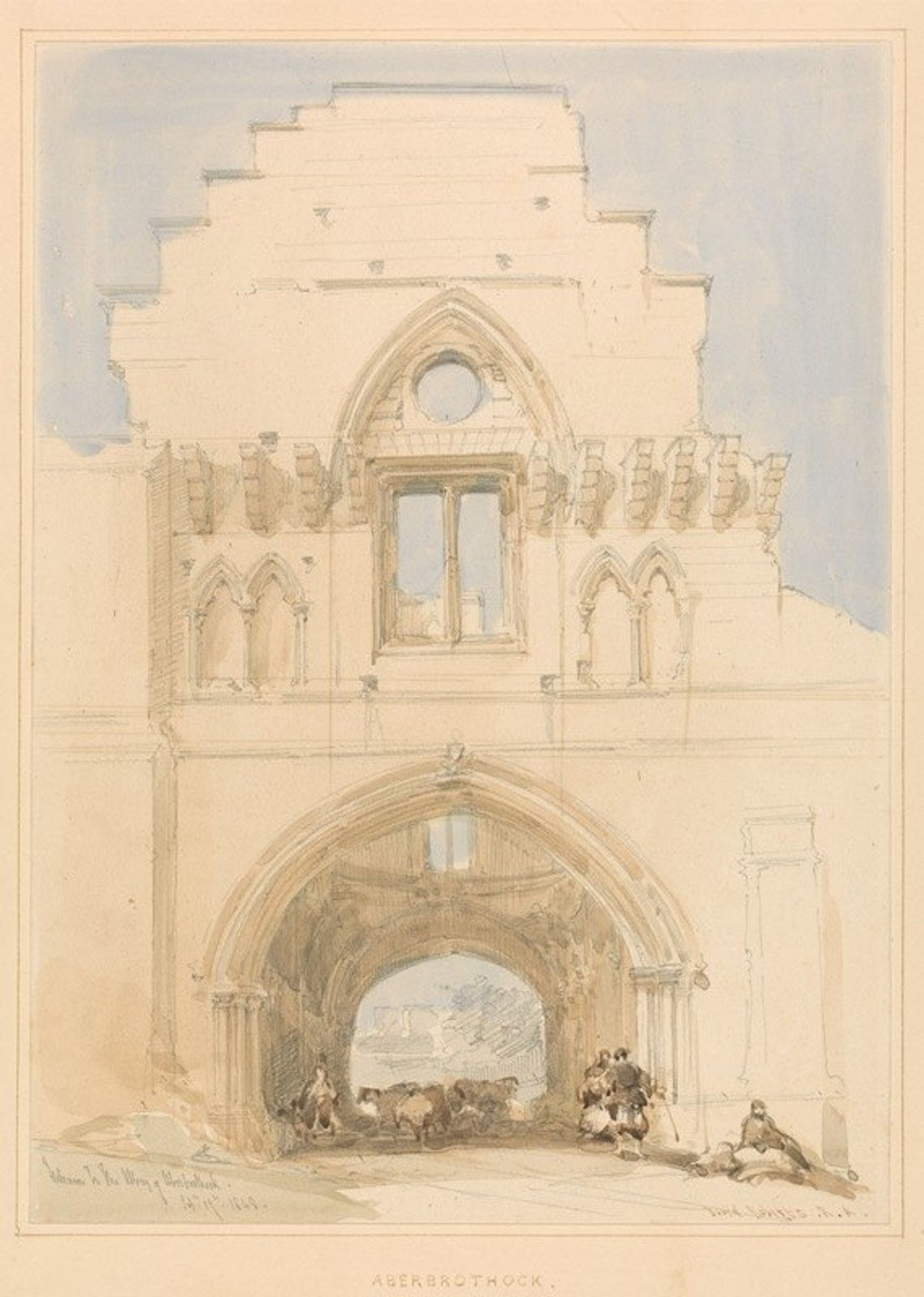 Aberothock Abbey by David Roberts