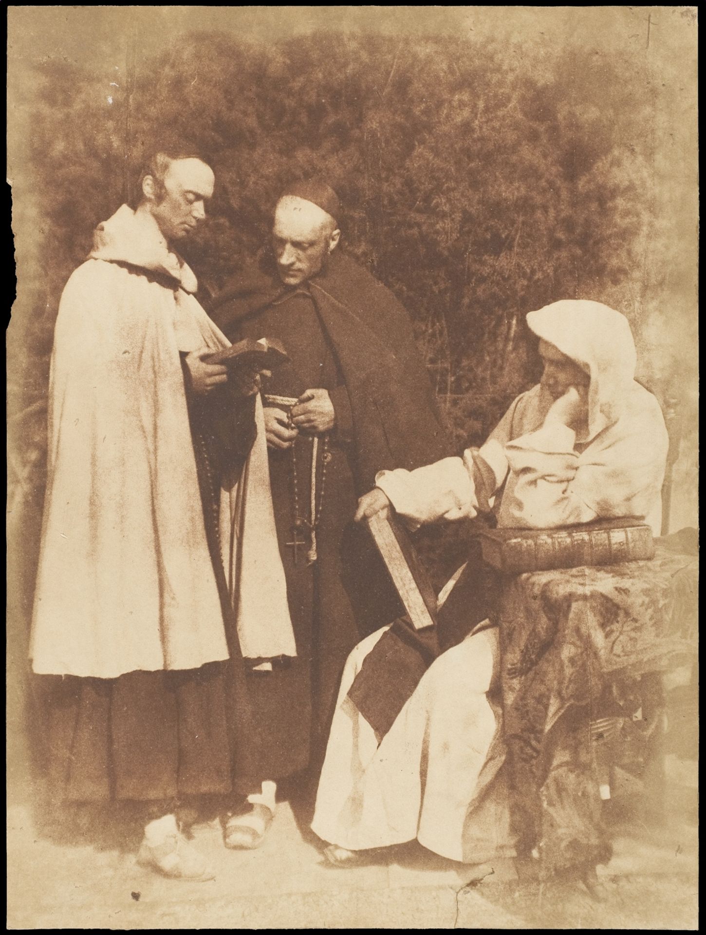 William Borthwick Johnstone, William Leighton Leitch and David Scott as "The Monks of Kennaquhair" from Sir Walter Scott's "The Abbott" by Hill and Adamson