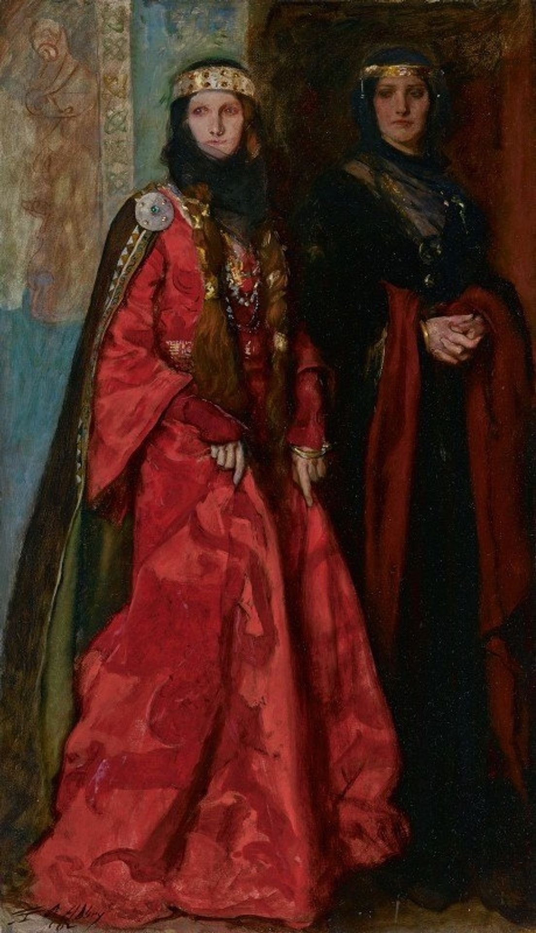 Goneril and Regan, King Lear, Act I, Scene I by Edwin Austin Abbey