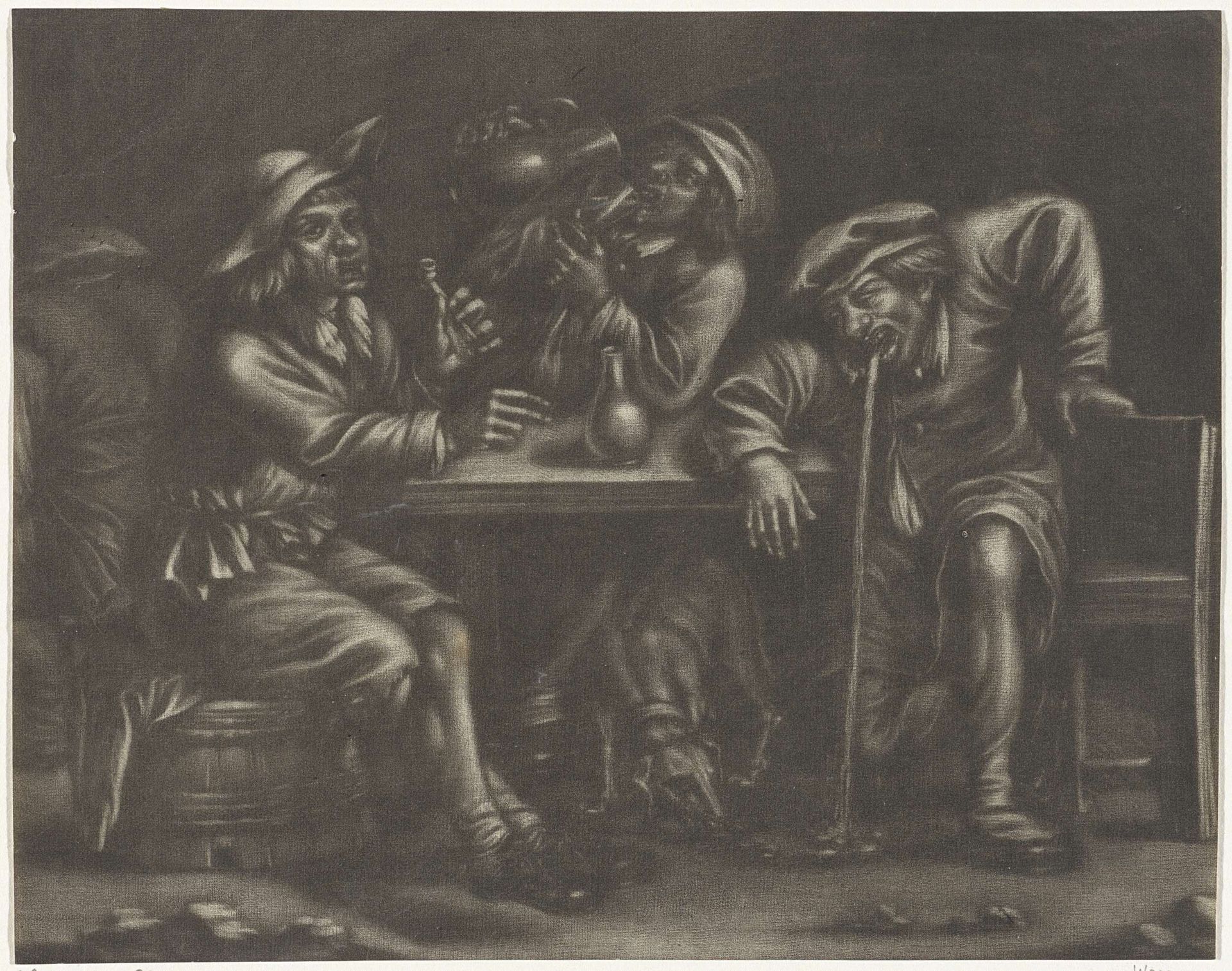 Drie dronkaards by Jan van Somer