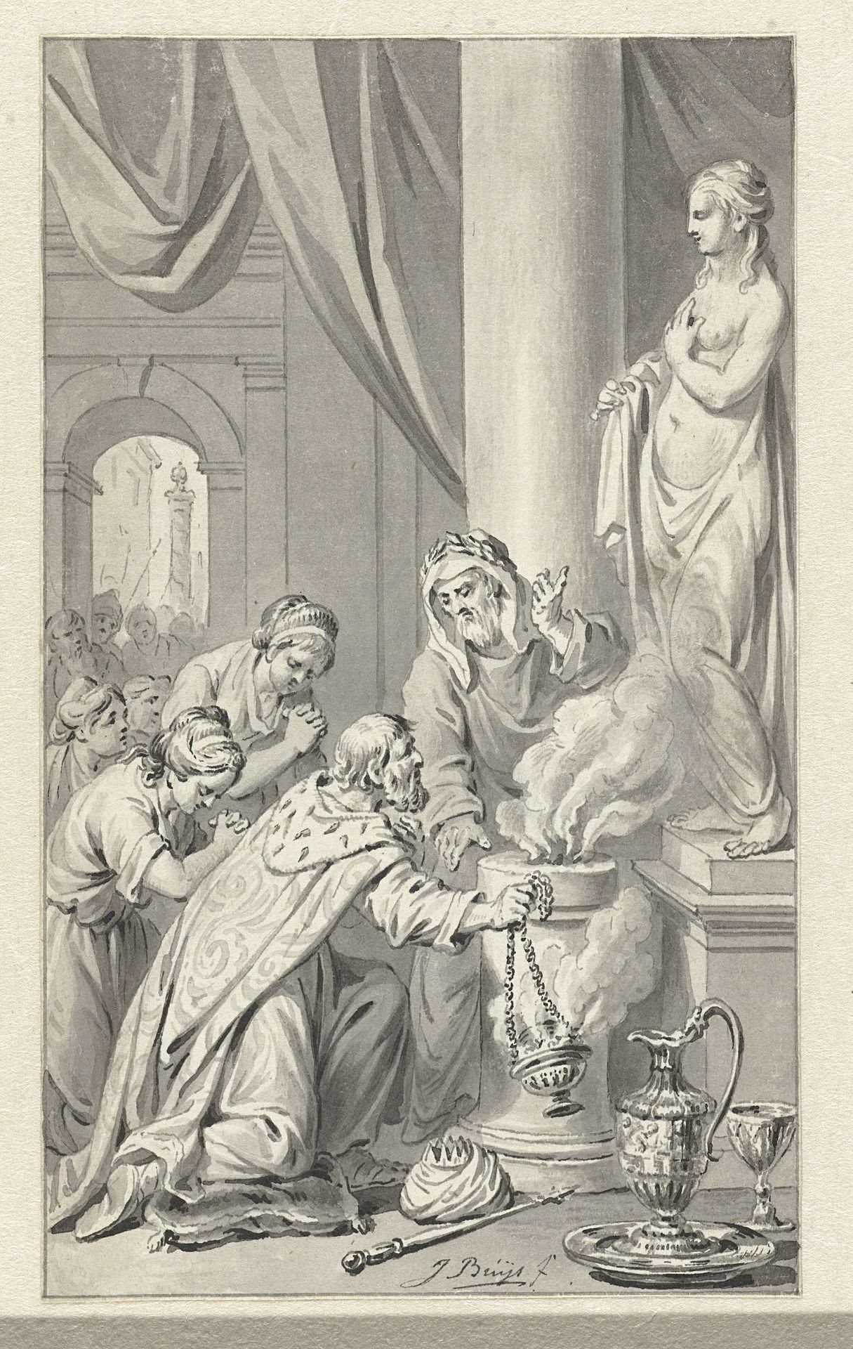 De afgoderij van Salomo by Jacobus Buys