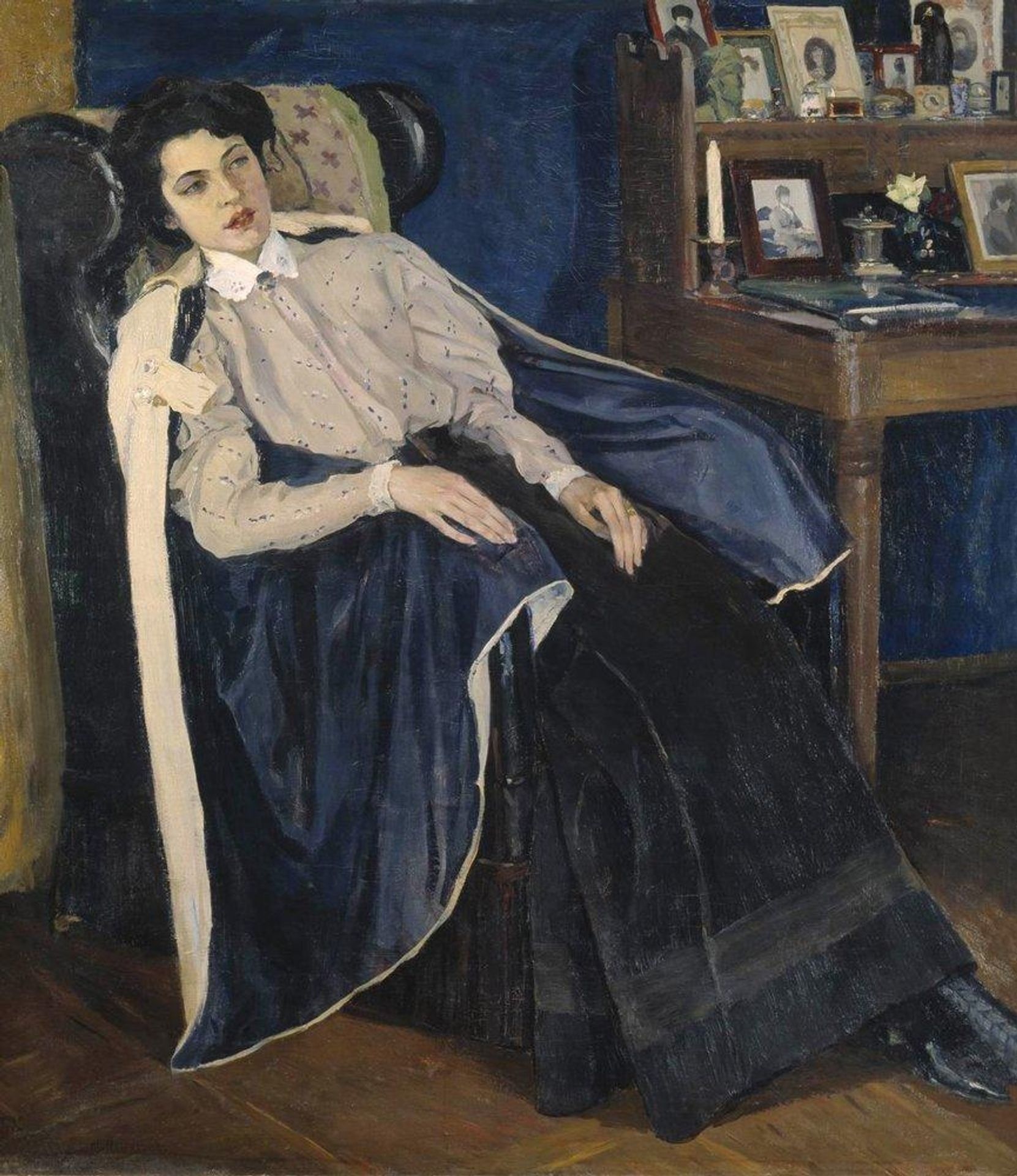 Portrait of O. M. Nesterova, the artist's daughter by Mikhail Nesterov