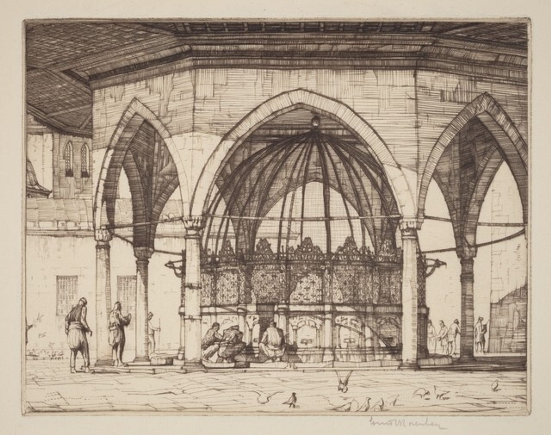 Fountain of Aya Sophia, Constantinople by Louis Conrad Rosenberg