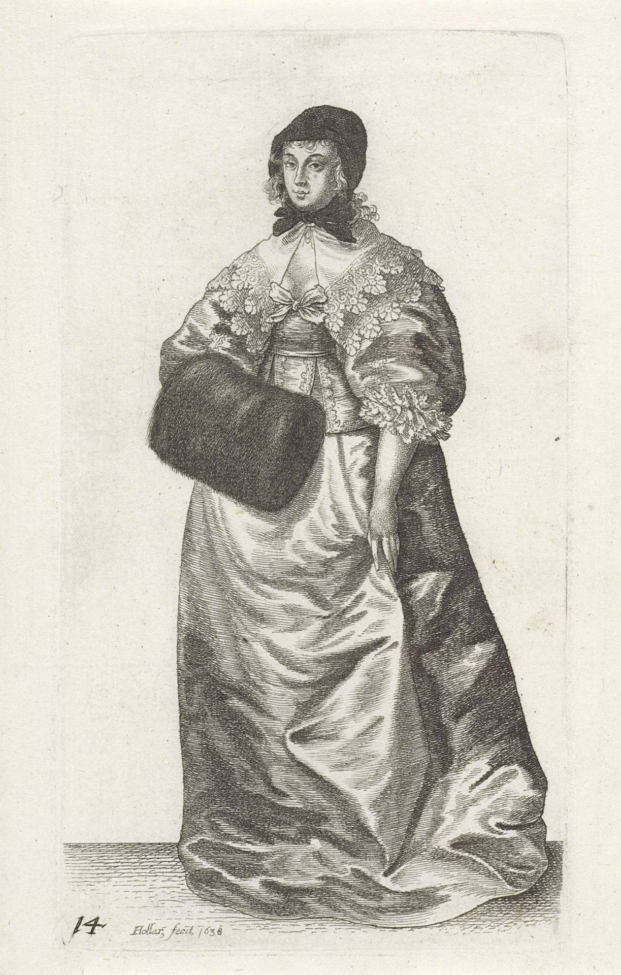 Ornatus Muliebris Anglicanus (The Clothing of English Women) by Wenceslaus Hollar