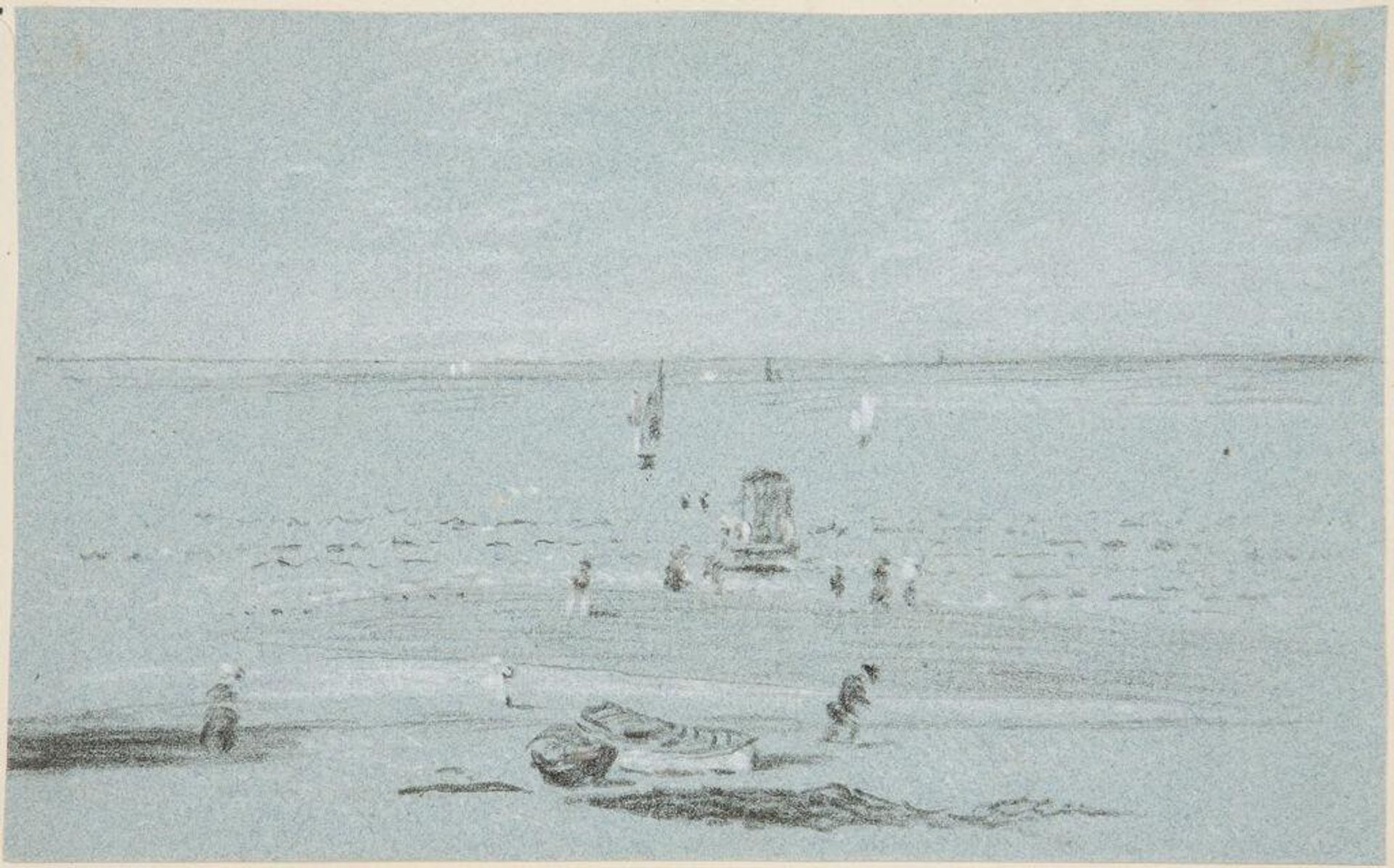 Figures on the Beach by Style of Joseph Mallord William Turner