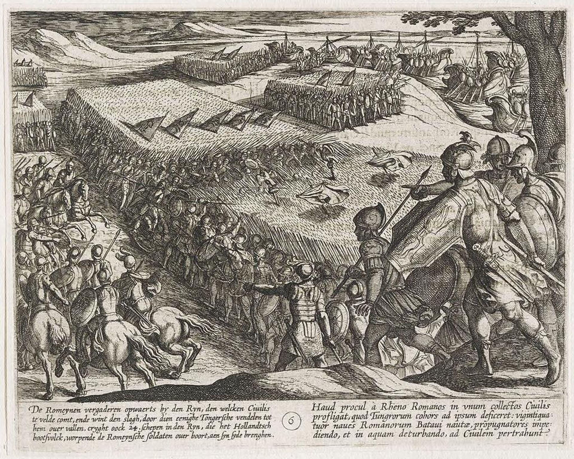 Romans Defeated near the Rhine by Antonio Tempesta