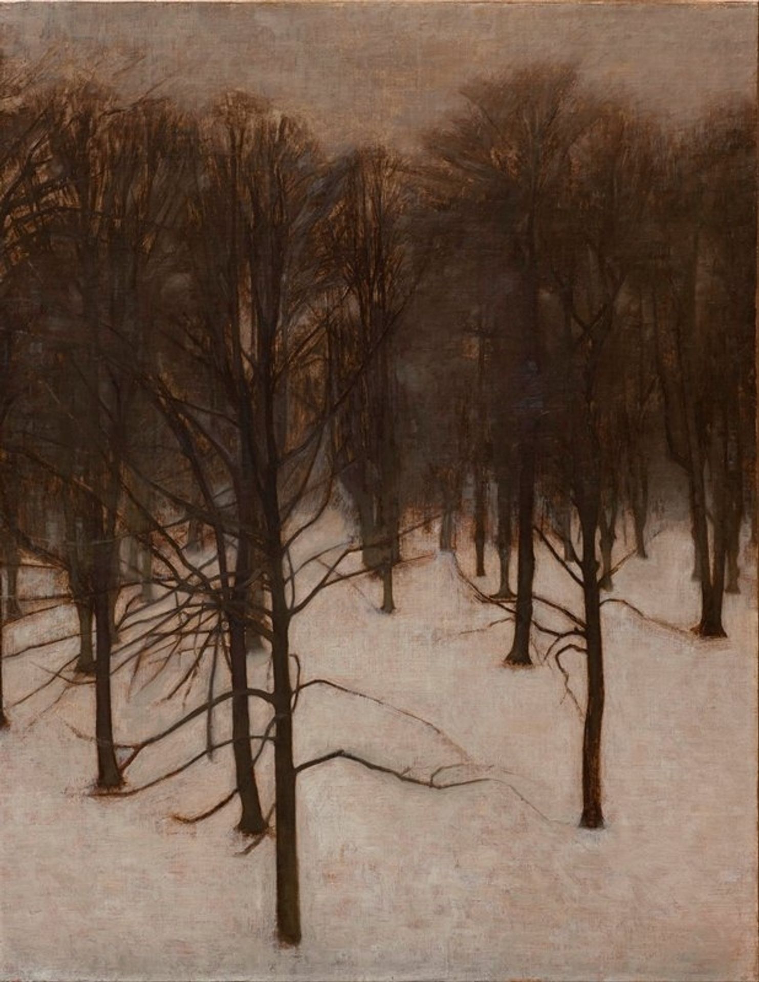 Søndermarken Park in winter by Vilhelm Hammershøi