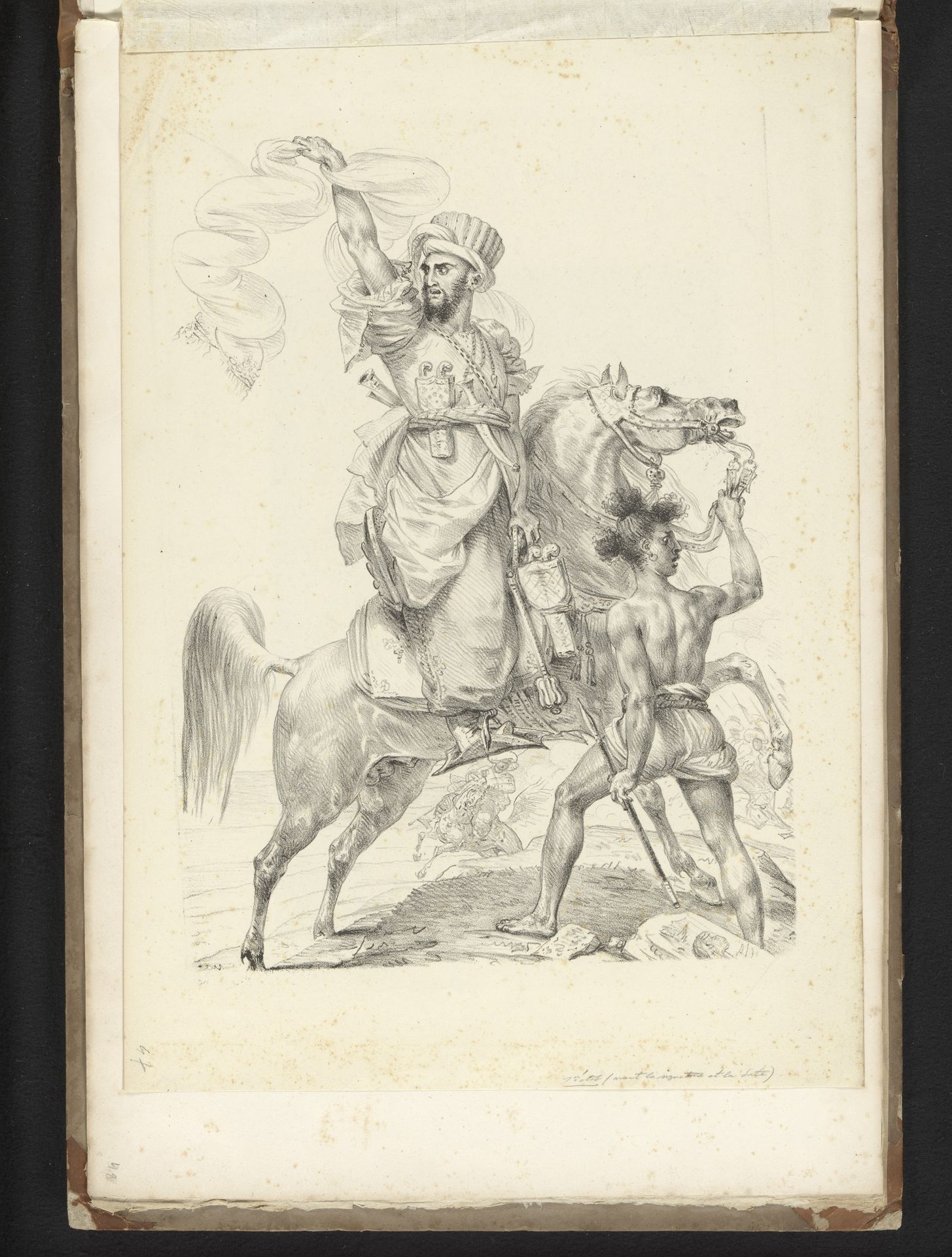 Krijger te paard by Carle Vernet