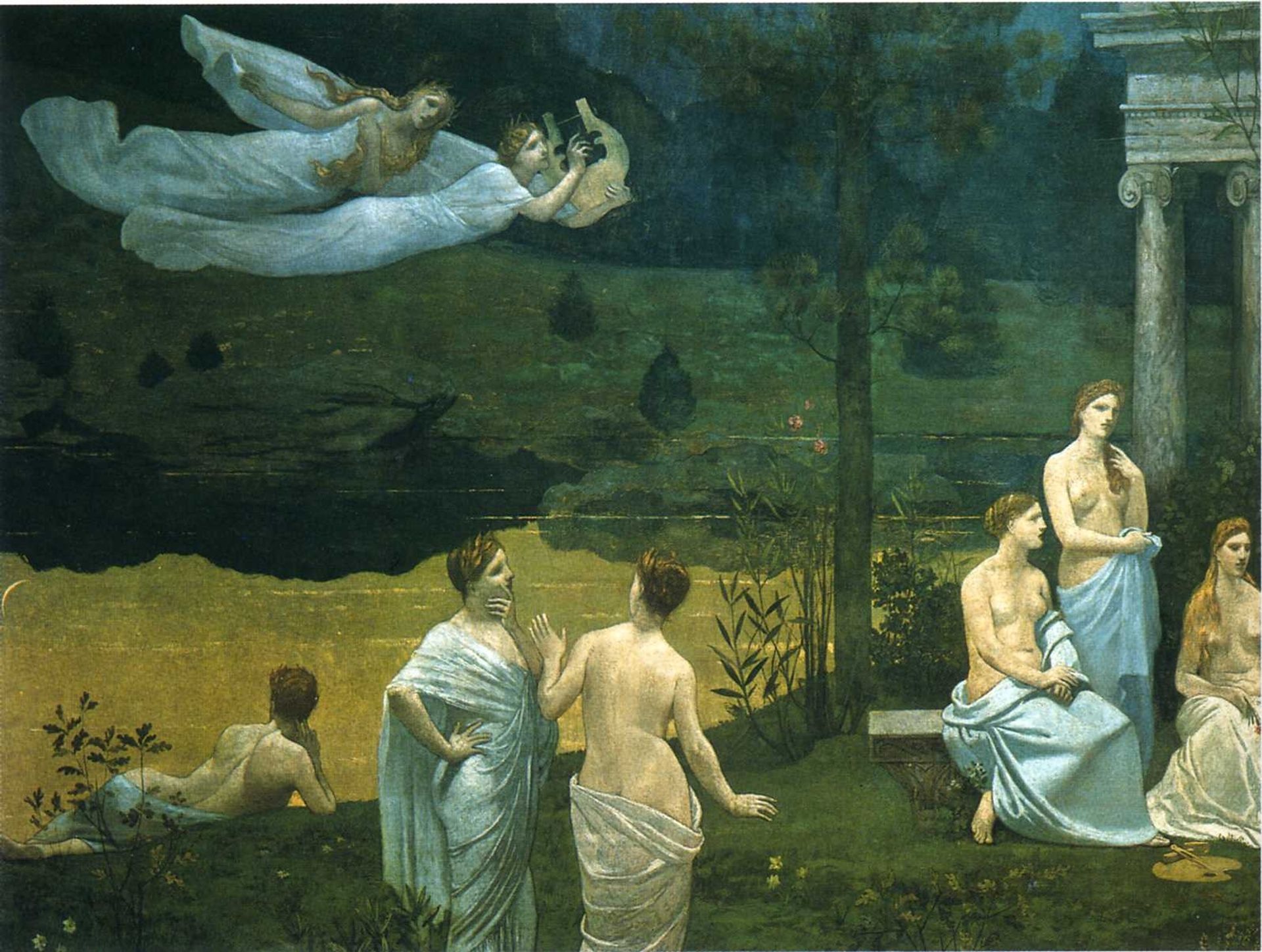 The Sacred Wood Cherished by the Arts and the Muses (detail) by Pierre Puvis de Chavannes
