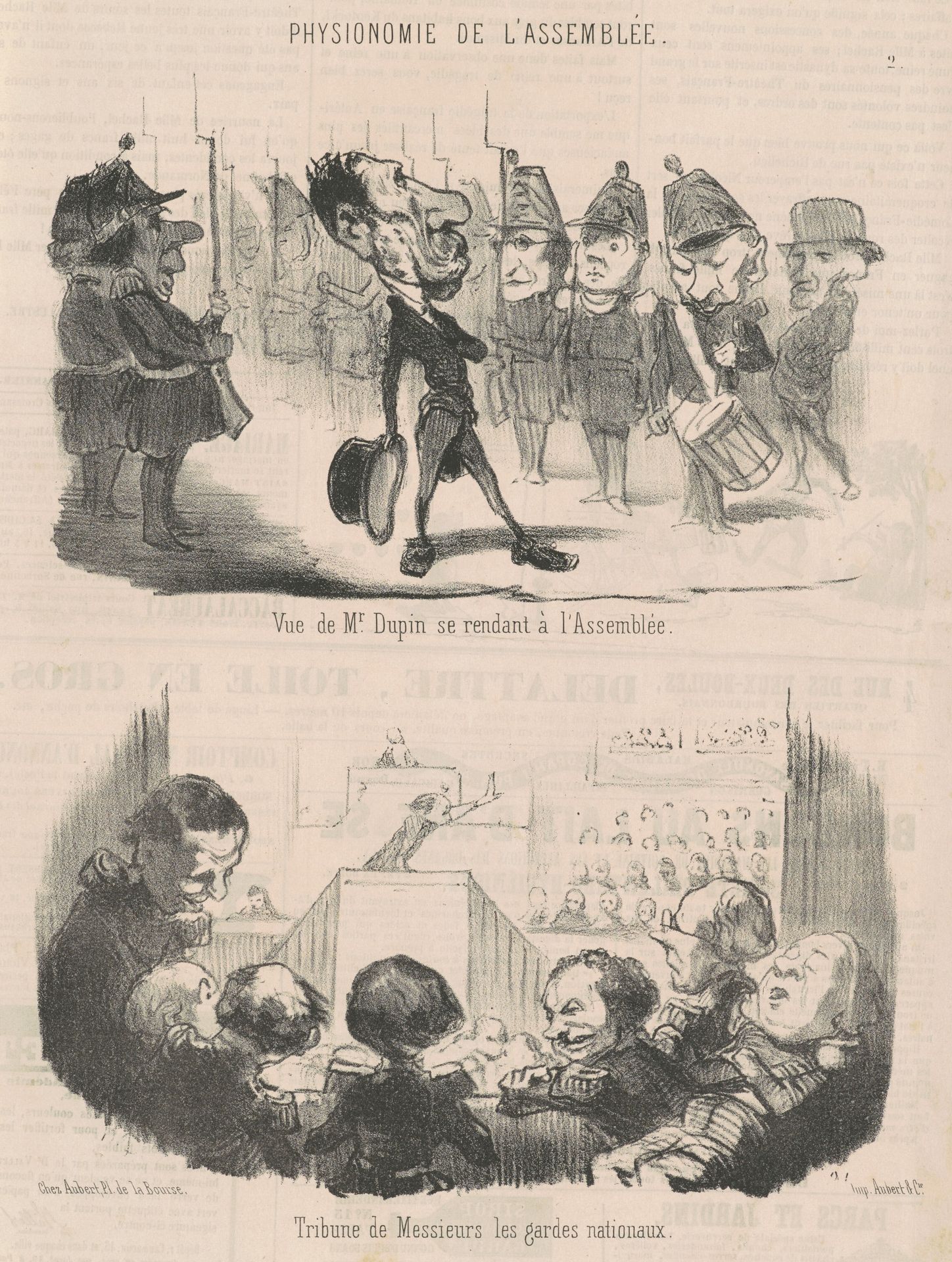 Vue de M. Dupin se rendant a l'assemblée by Honoré Daumier