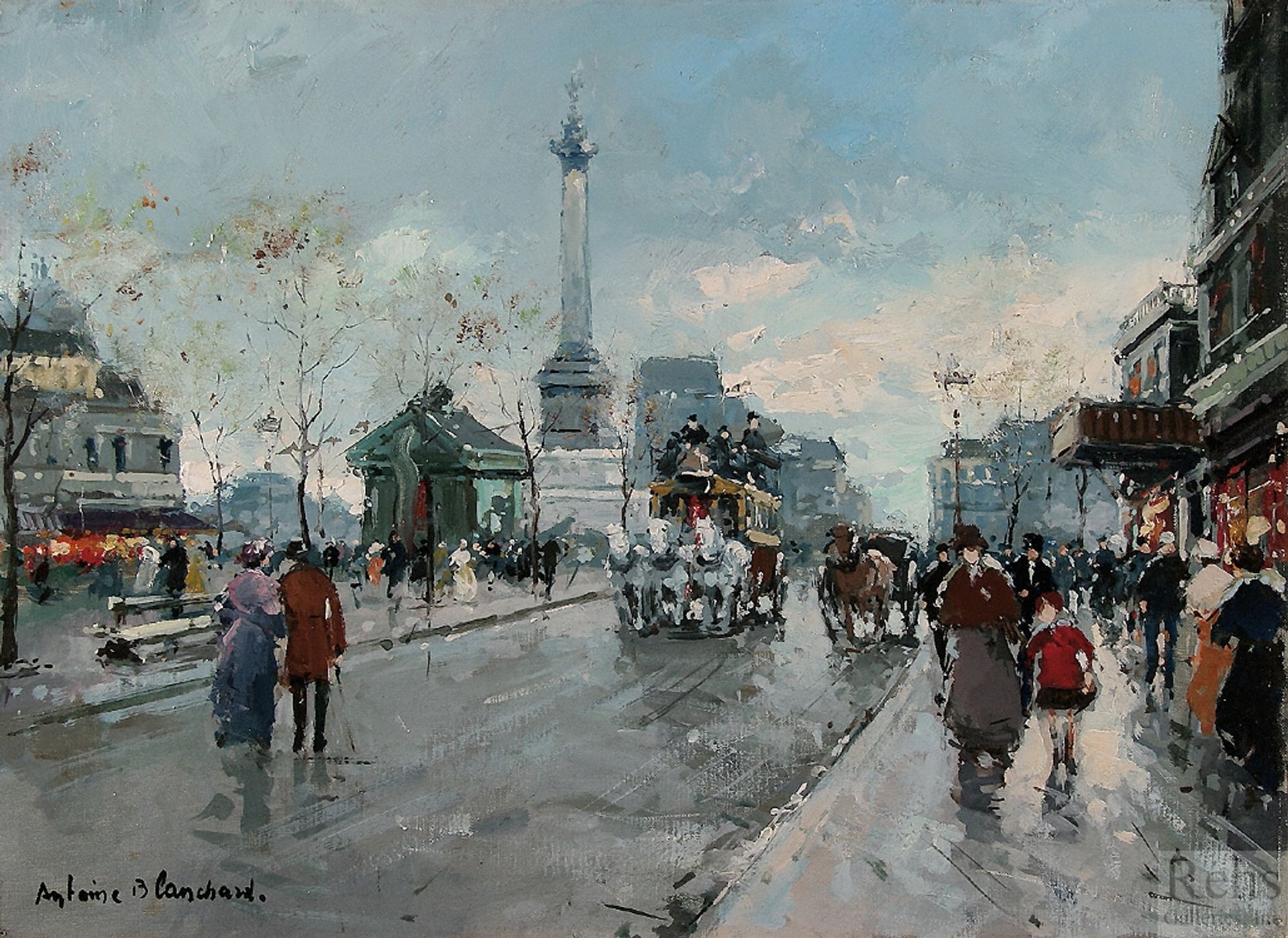 Place de la Bastiile by Antoine Blanchard