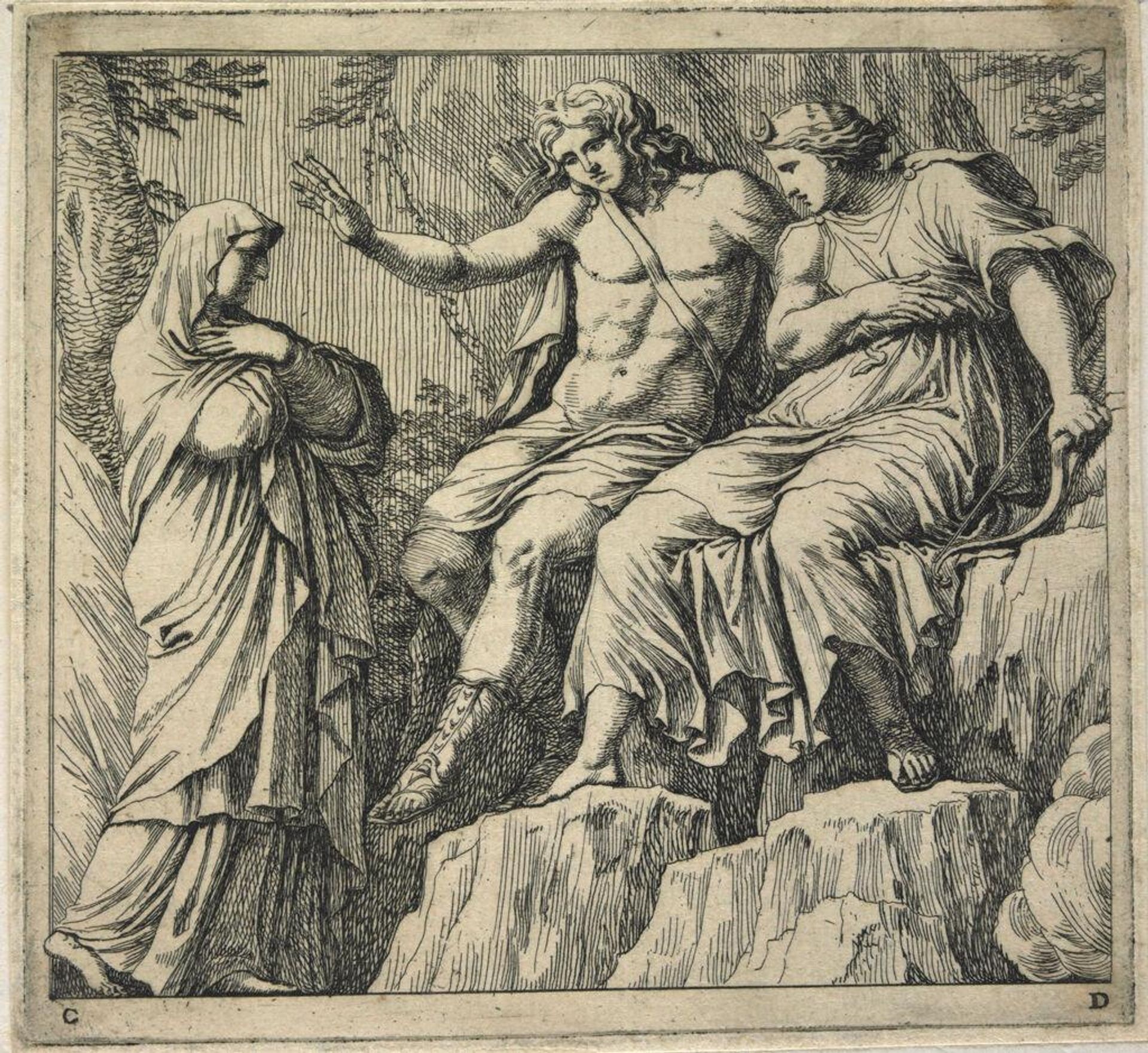 Apollo and Diana Attacking Niobe's Children by Giovanni Battista Galestruzzi