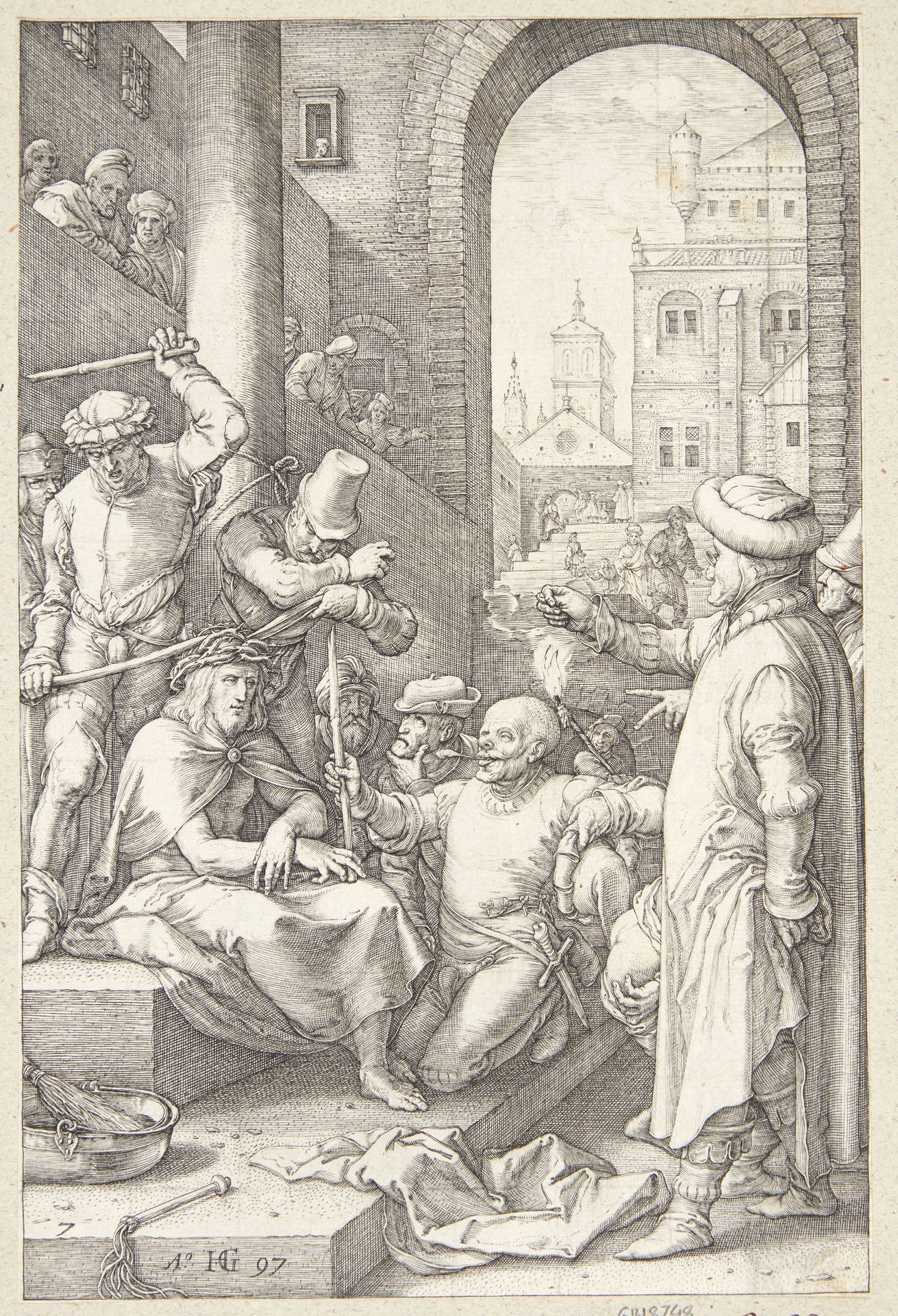 Tornekroningen by Hendrick Goltzius