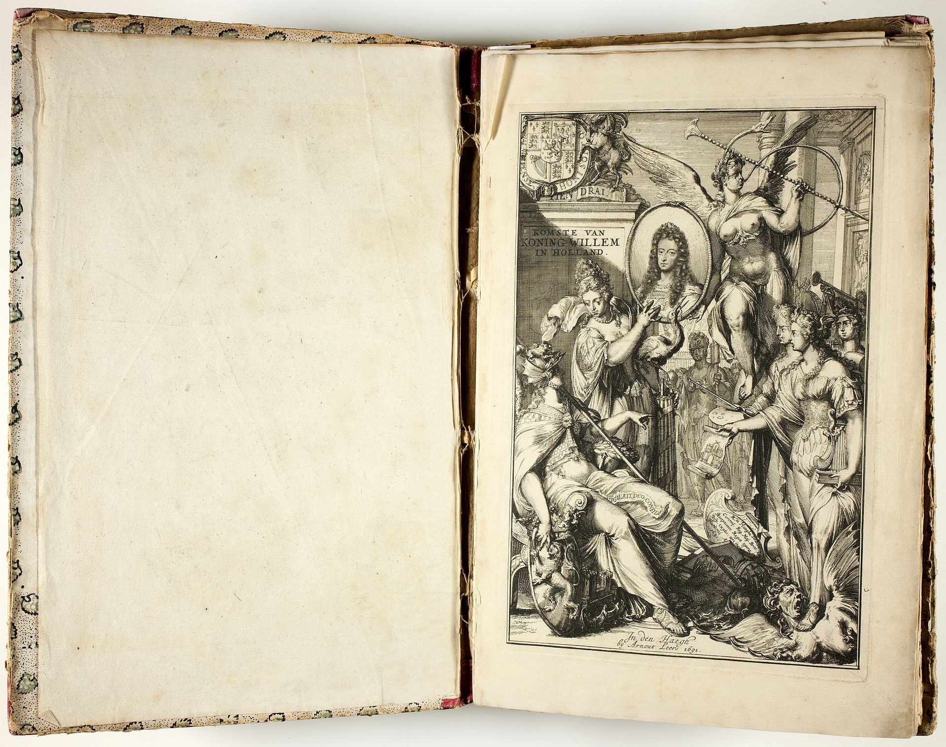 Entry of His Majesty William III, King of Great Britain, etc., in Holland; or Detailed Descriptions of Everything Related to His Arrival and Sojourn in the Hague and Elsewhere, as Decorations of Honor Were Erected Everywhere (Komste van Zyne Majesteit Willem III, Koning van Groot Britanje, enz. in Holland; ofte Omstandelyke Beschrijving van Alles, Het Welke op des Zelfs Komste en Geduurende Zyn Verblyf, in 's-Graavenhaage en Elders, ten Teeken van Vreugde en Eere, is Opgerecht en Voorgevallen) by Romeyn de Hooghe