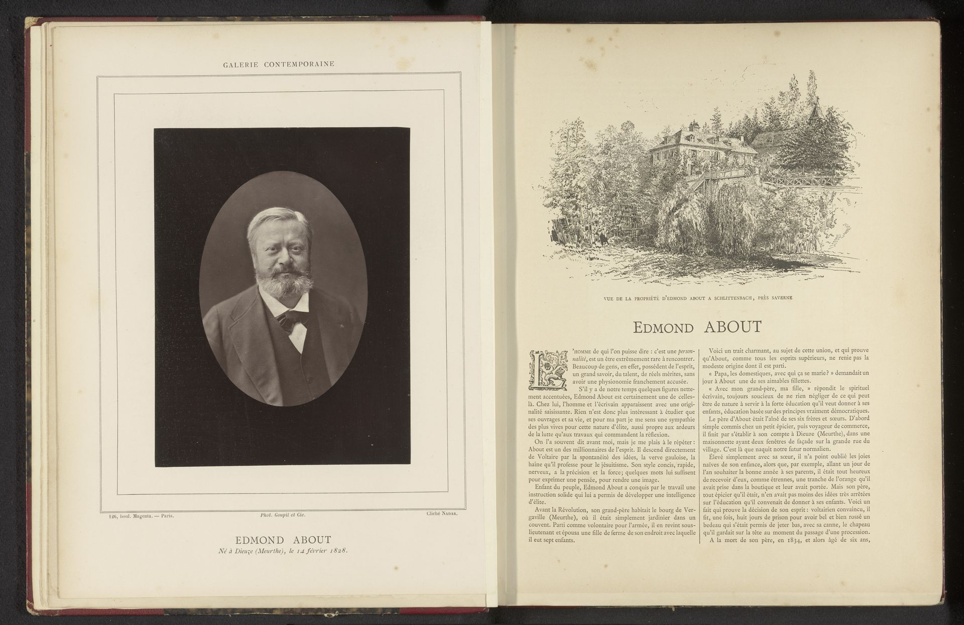Portret van Edmond About by Nadar