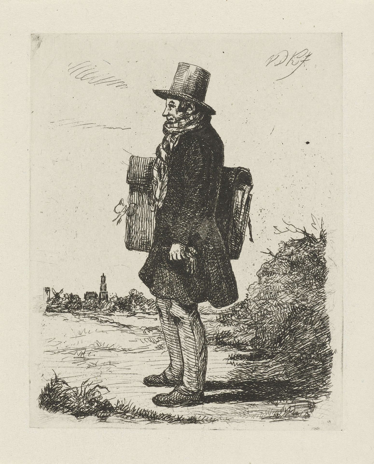 Portret van Hermanus Jan Hendrik Rijkelijkhuizen by David van der (1804-1879) Kellen