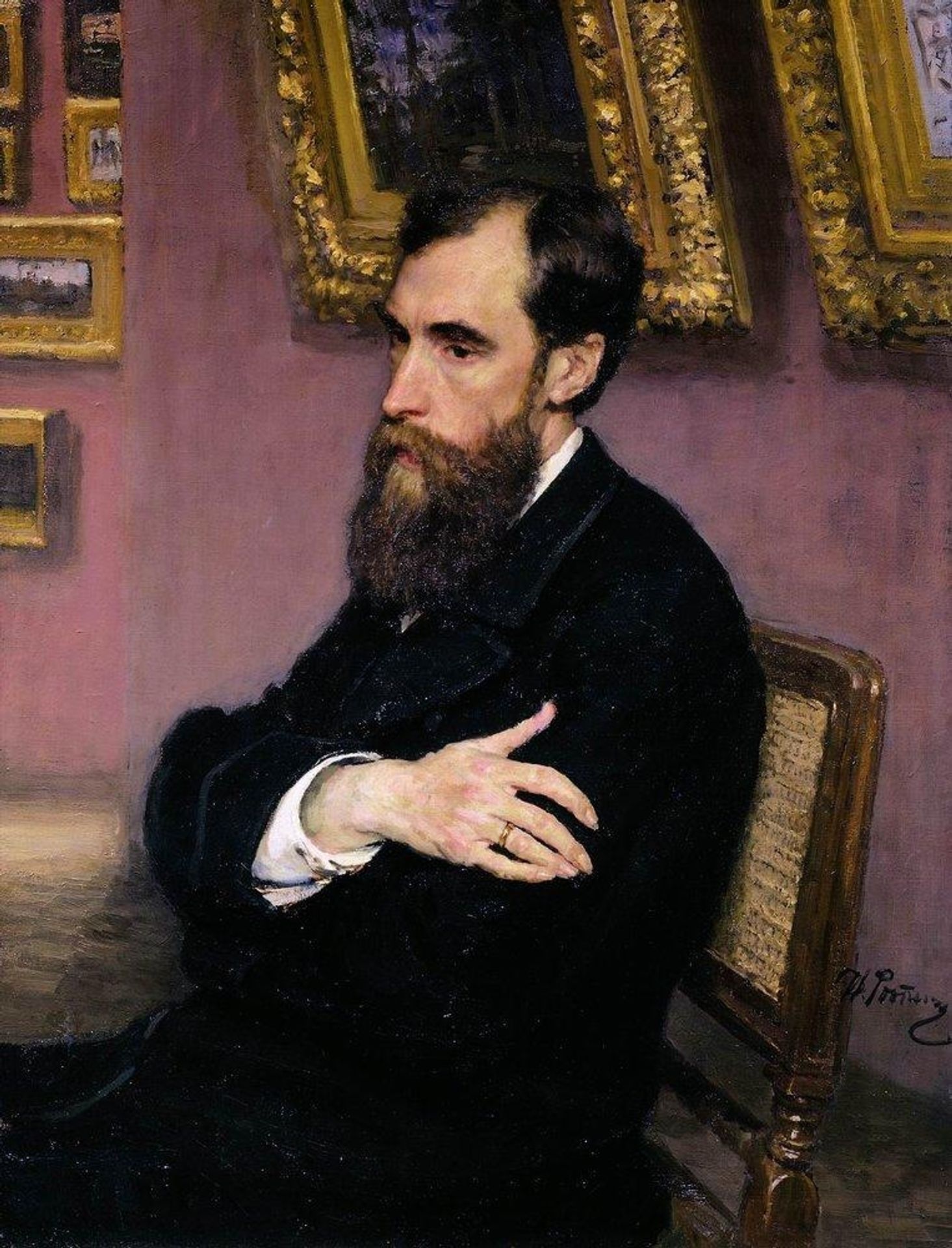 Portrait of Pavel Tretyakov, Founder of the Tretyakov Gallery by Ilya Repin