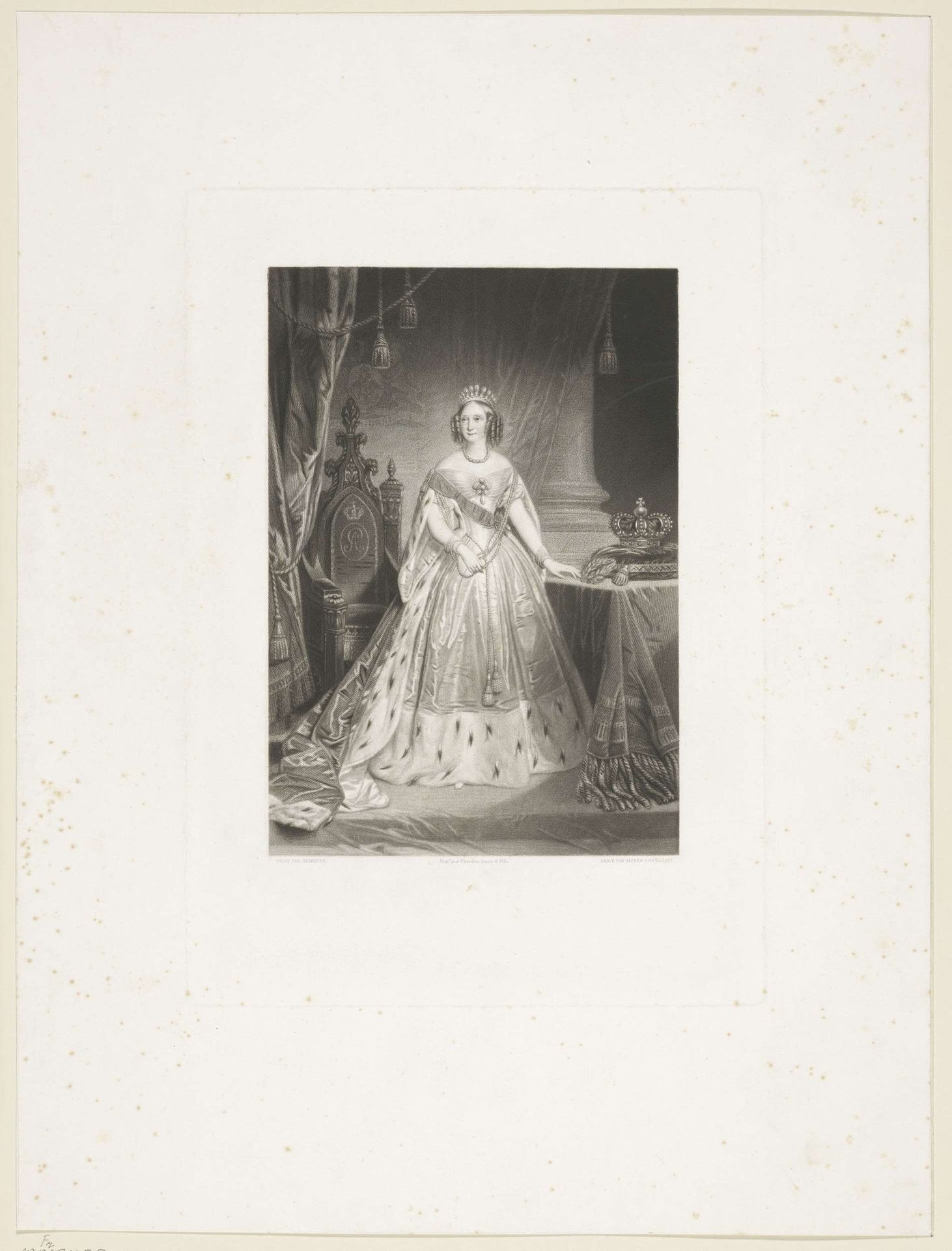 Portret van Anna Paulowna Romanowa by Jean Baptiste Alfred Cornilliet