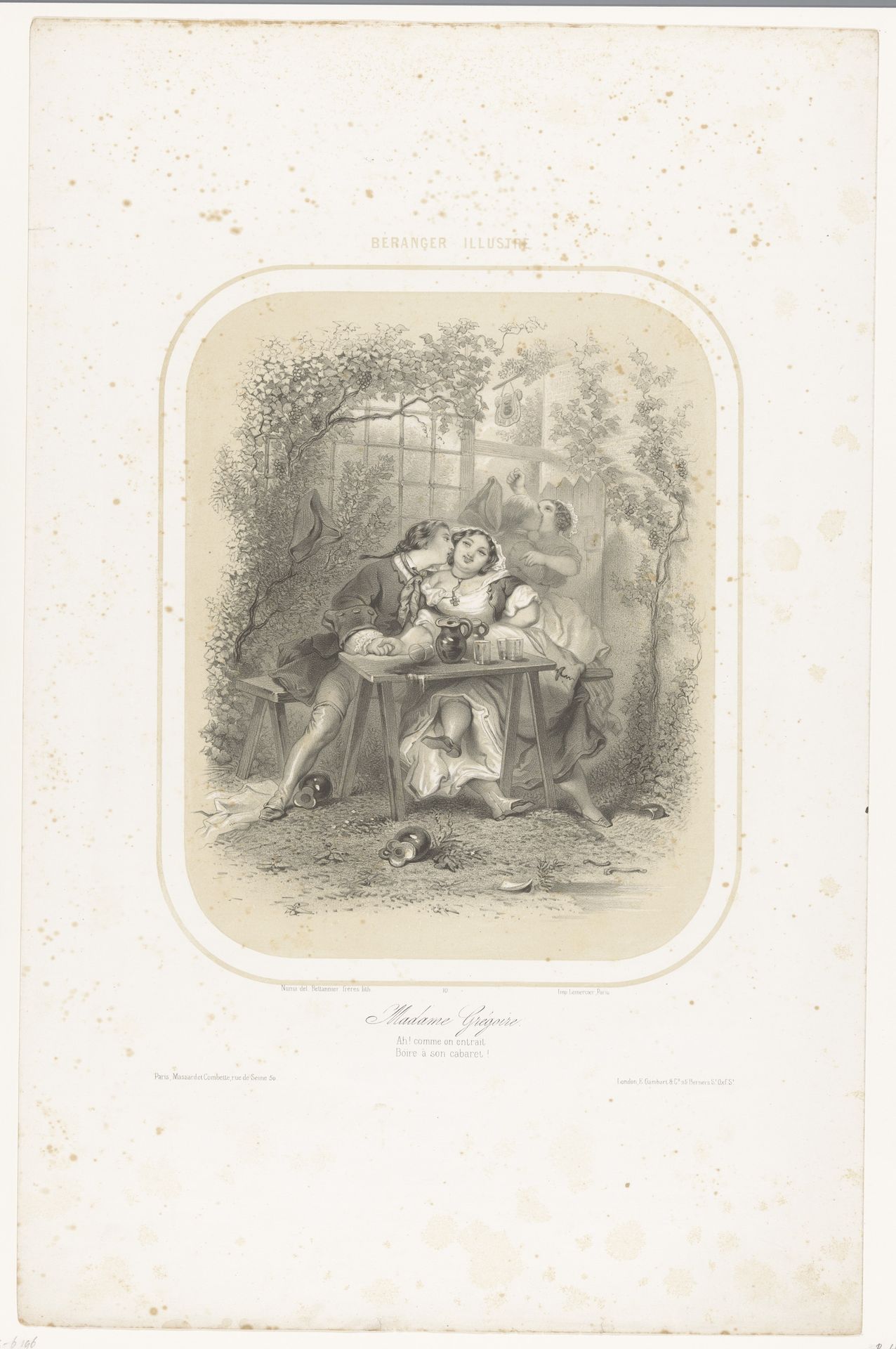 Twee paar vrijers in een kroeg by frères Bettannier
