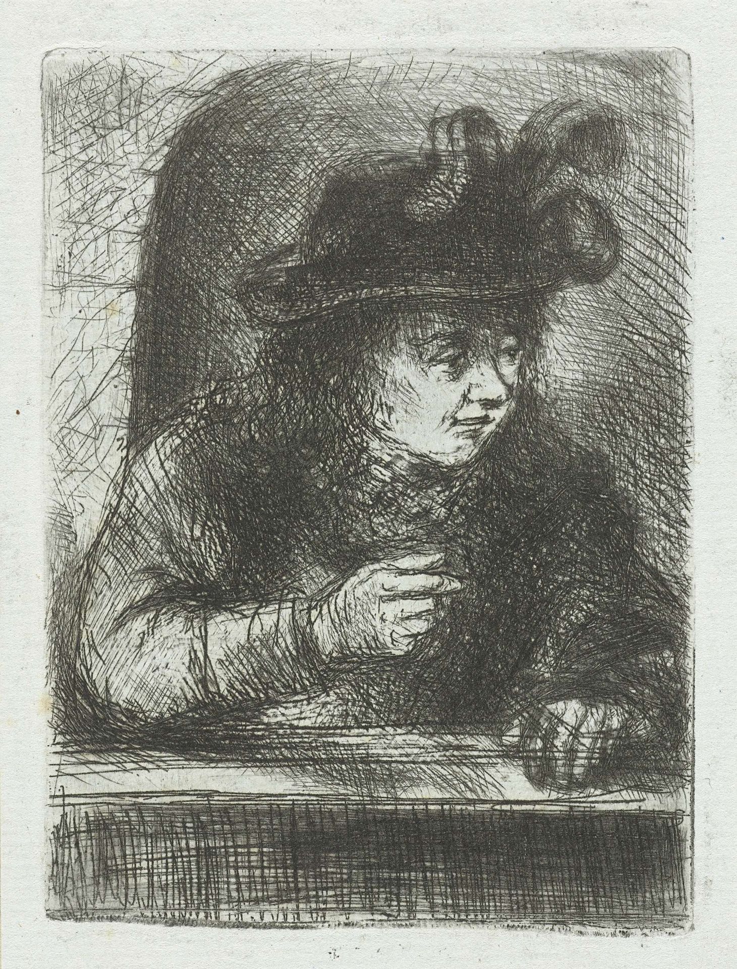Man bij balustrade by Jan Chalon