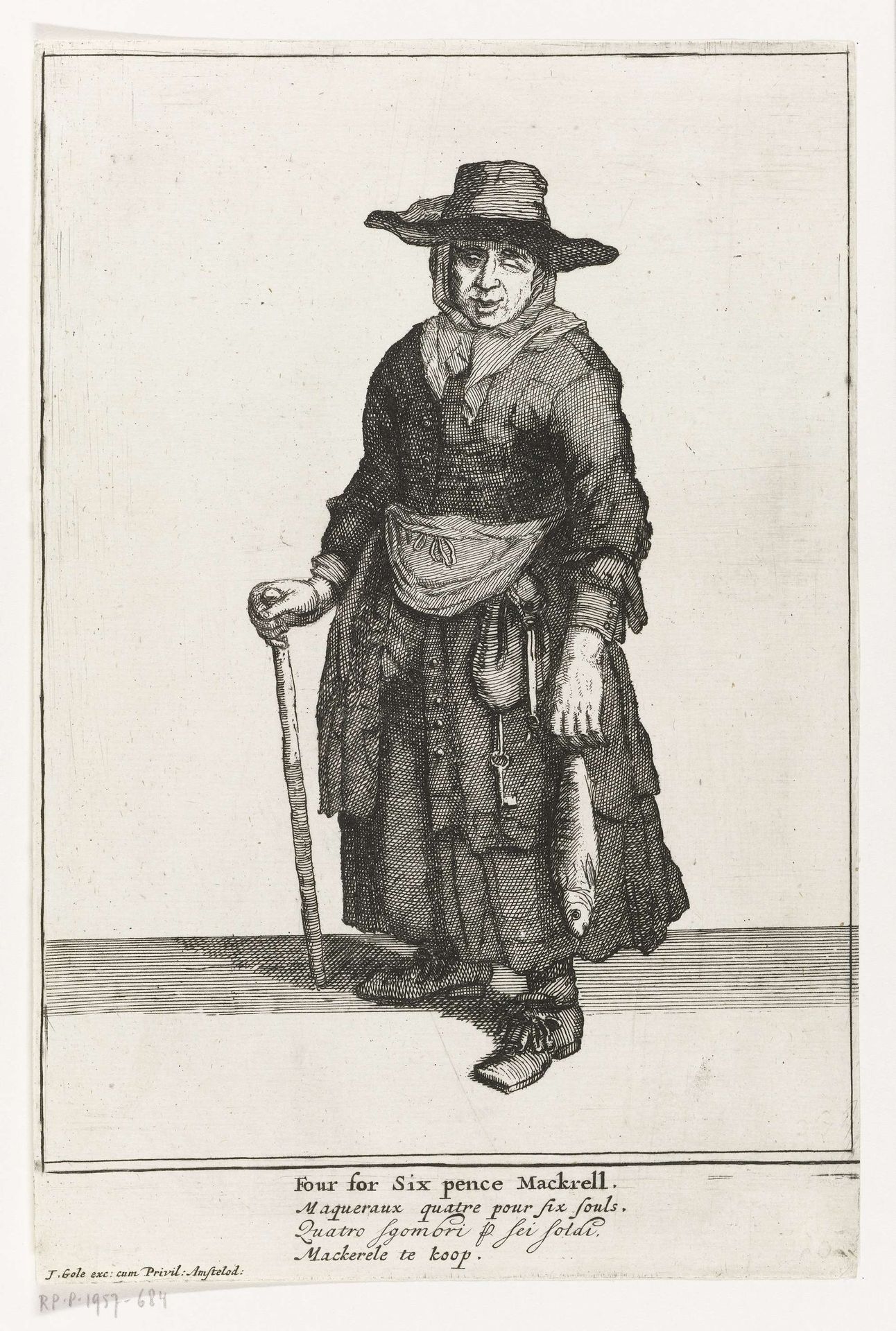 Makreelverkoopster by Jacob Gole