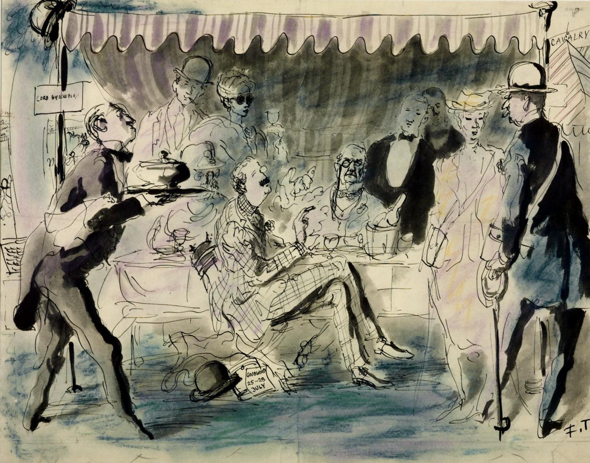 Goodwood, 25-28 July 1939 by  Feliks Topolski