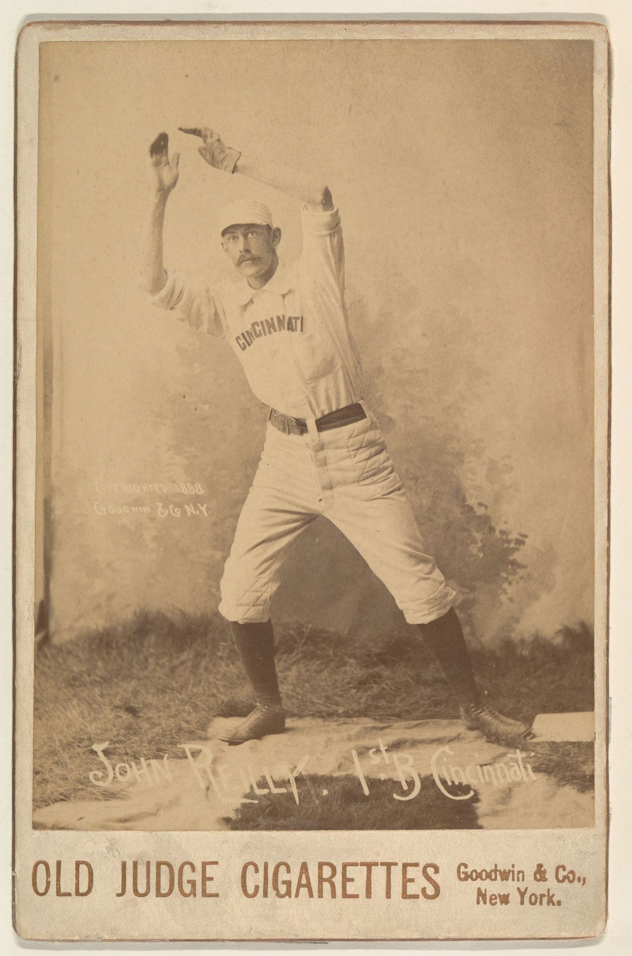 John Reilly, 1st Base, Cincinnati, from the series Old Judge Cigarettes by Goodwin & Company
