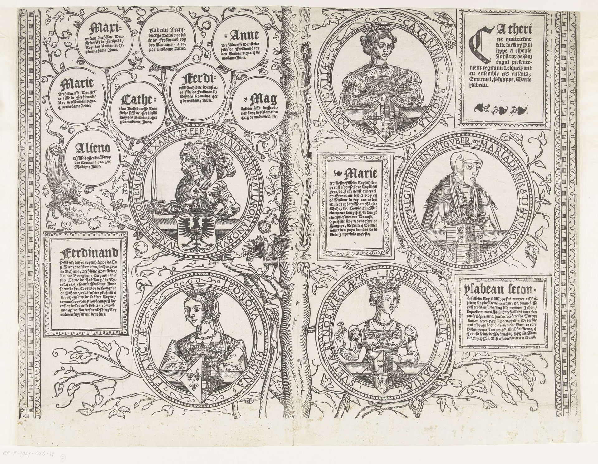 Stamboom van het Habsburgse huis, blad zeventien by Robert Péril