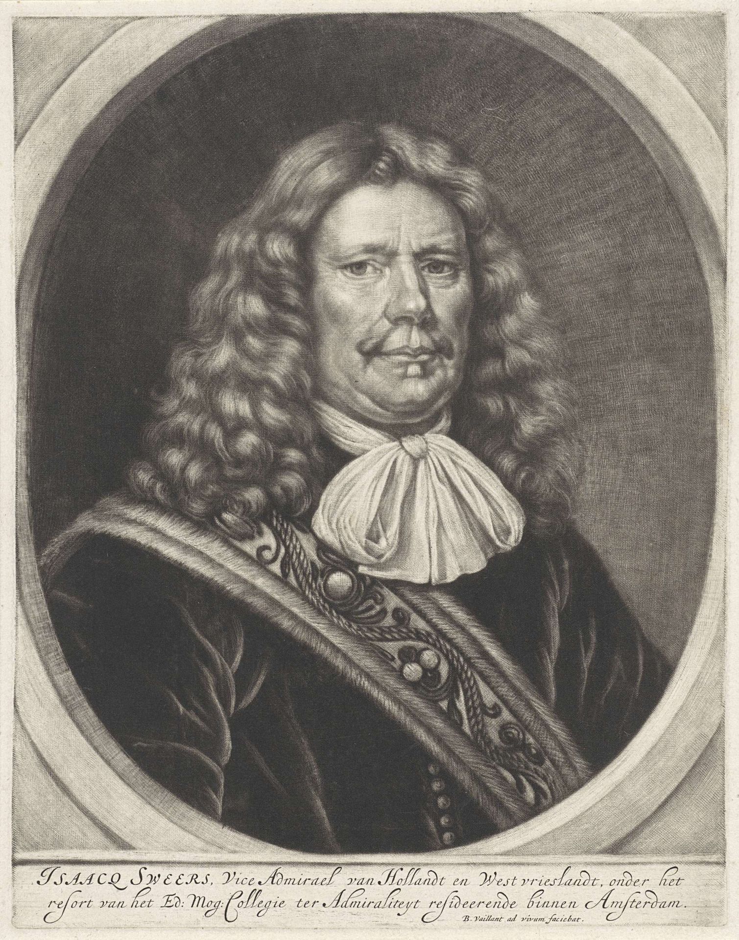 Portret van Isaac Sweers by Bernard Vaillant