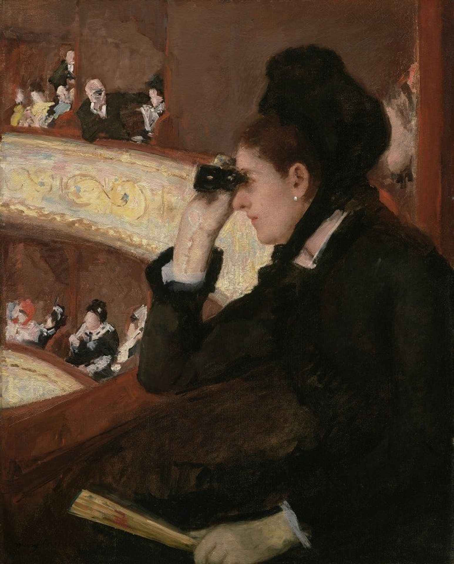 In The Loge by Mary Cassatt