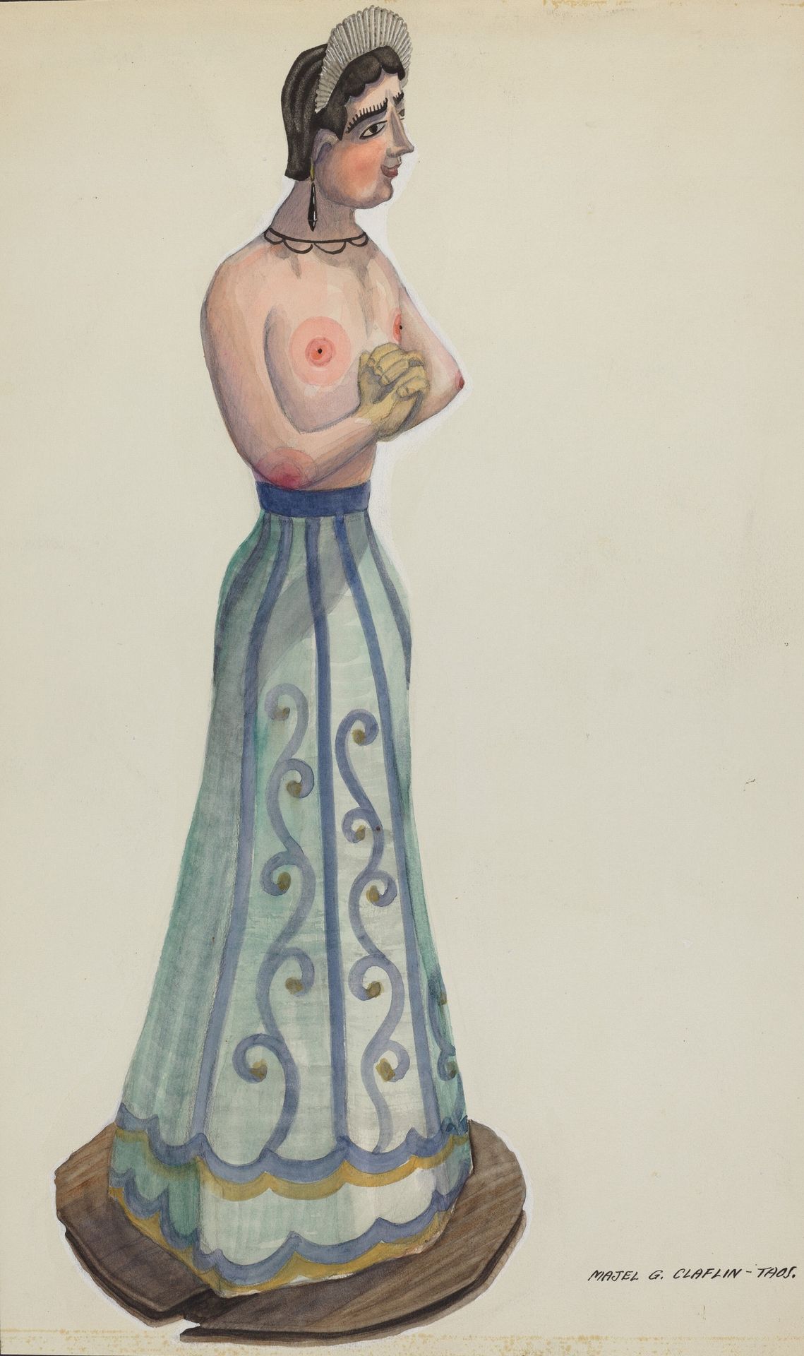 Santa (One of Eight Virgins) Side View by Majel G. Claflin