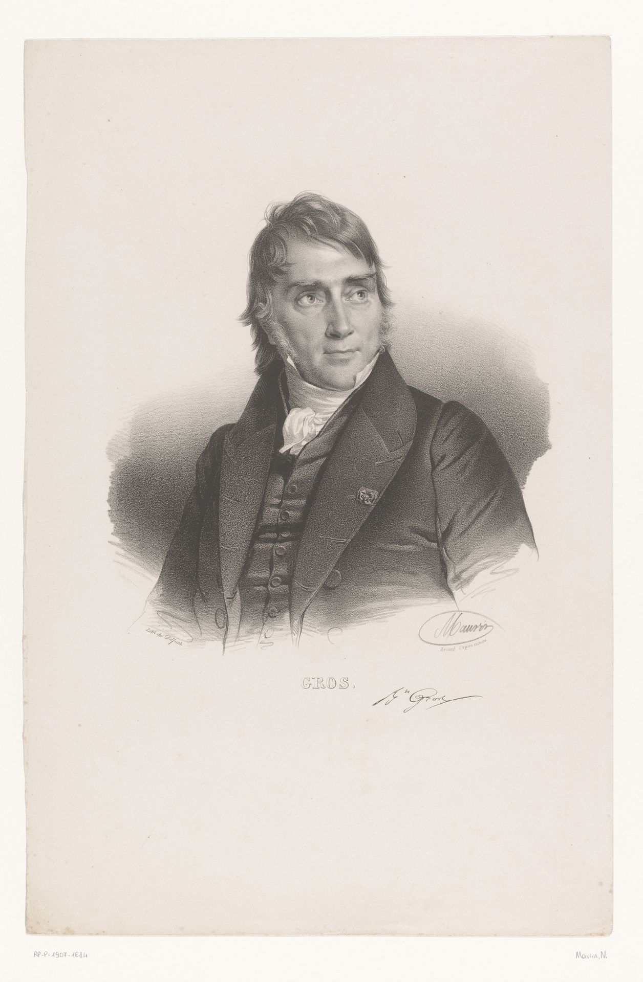 Portret van Antoine-Jean Gros by Nicolas Maurin