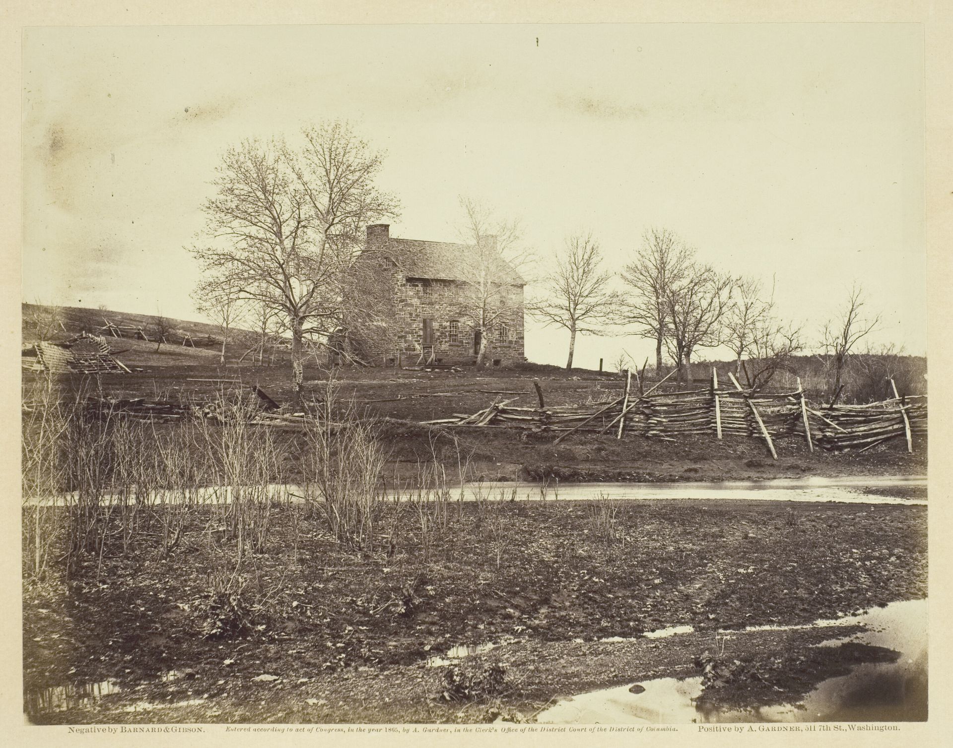 Mathew's House, Battle-field of Bull Run by Barnard & Gibson