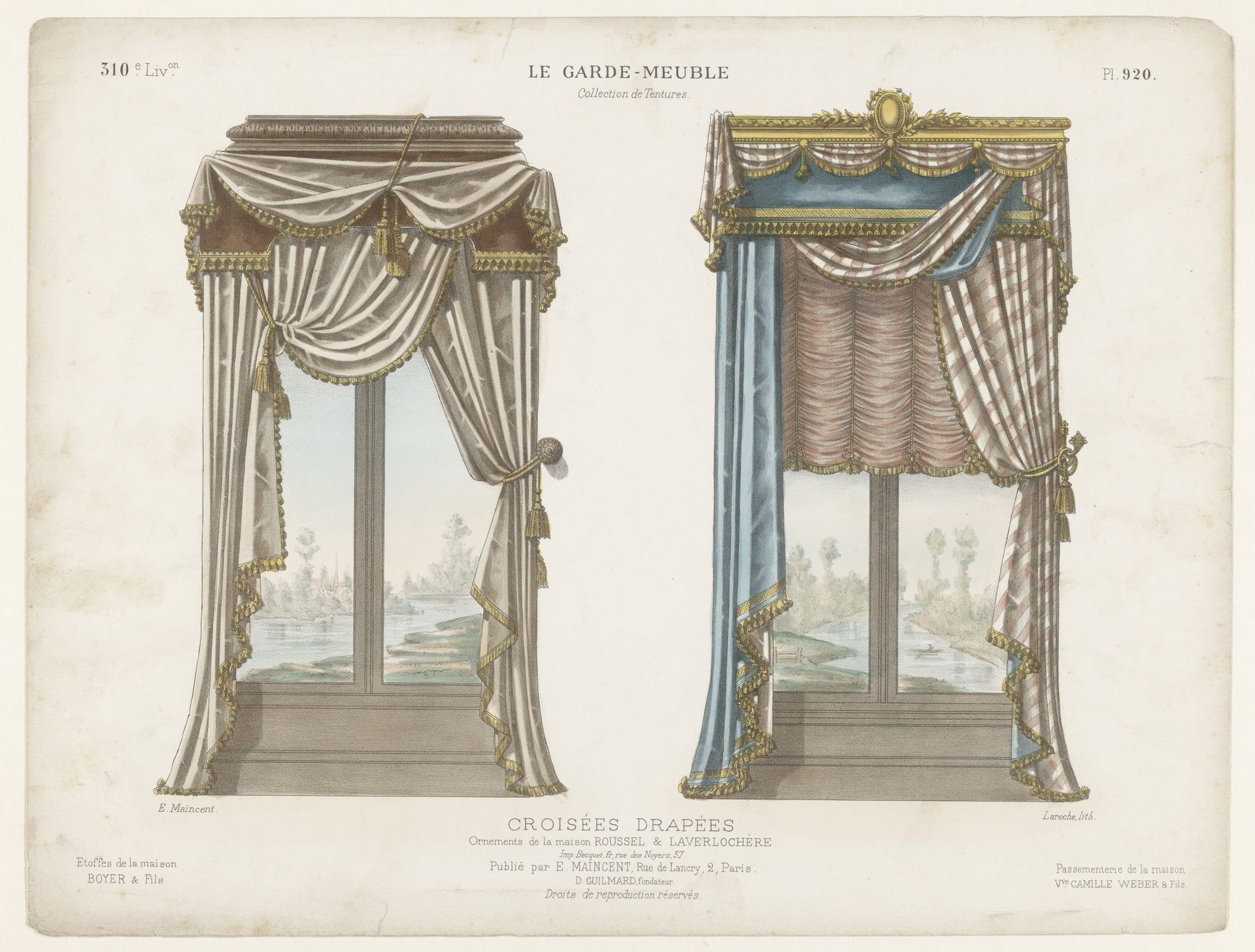 Twee vensters met gordijnen by Léon Laroche
