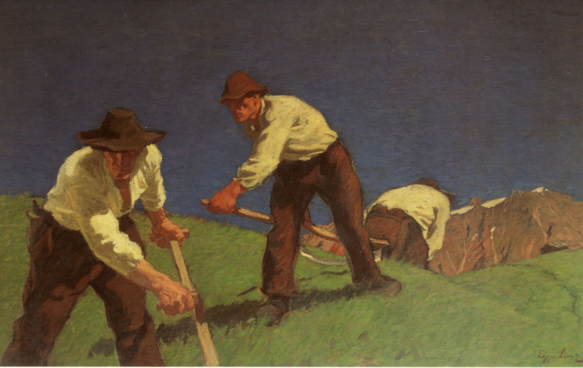 Die Bergmäher by Albin Egger-Lienz