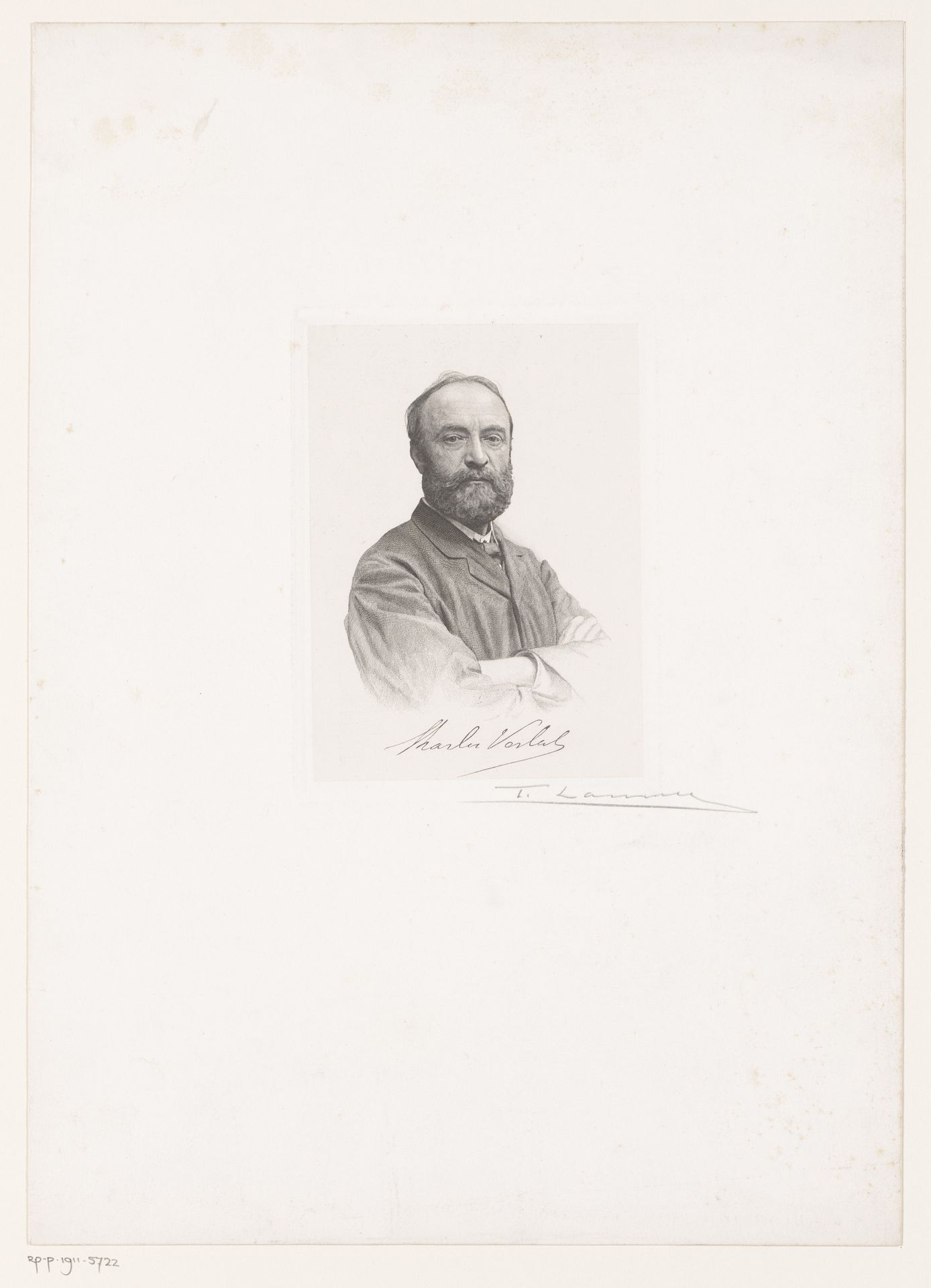 Portret van Charles Verlat by Frans Lauwers