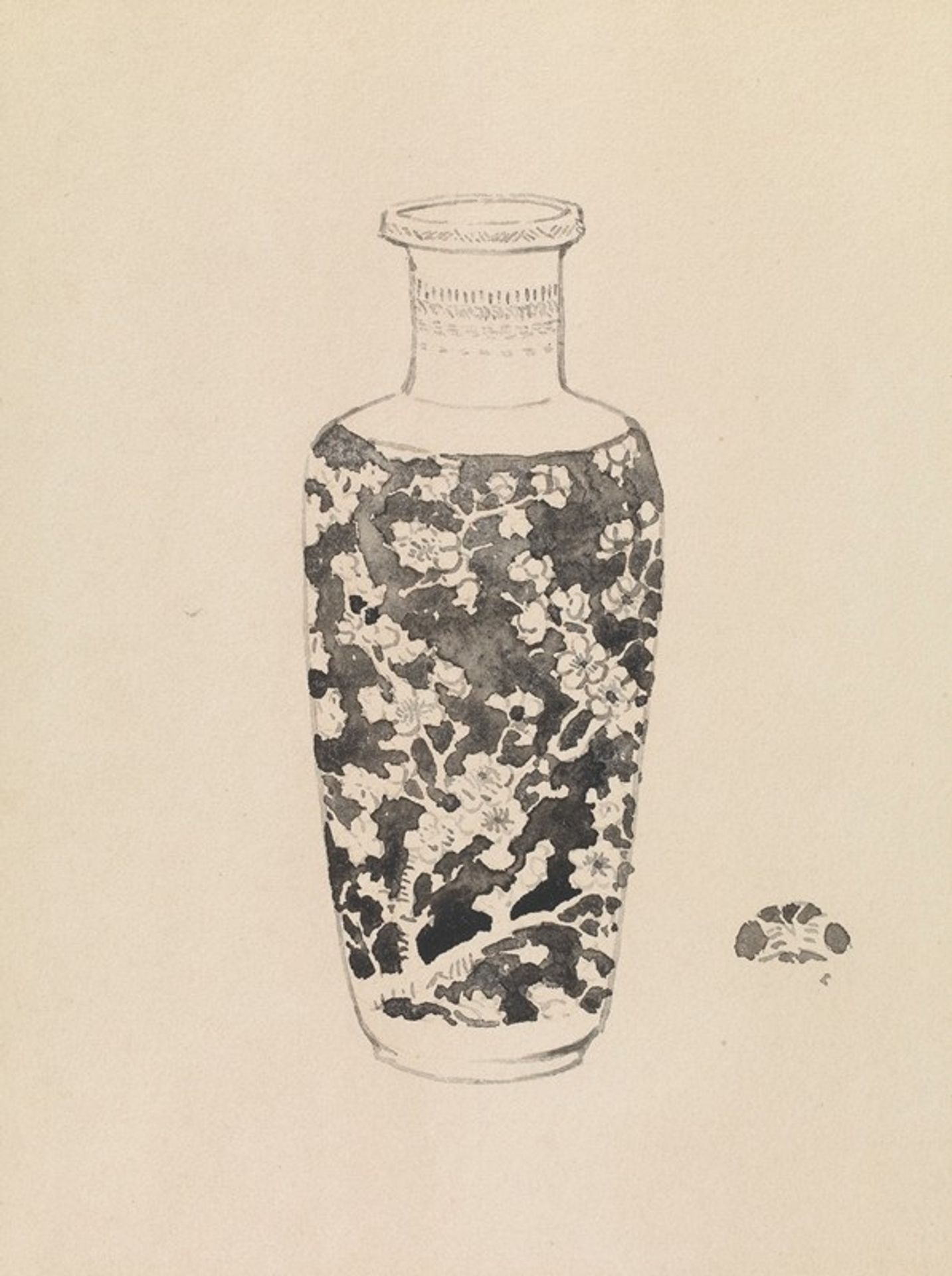 Cylindrical vase with thick neck by James Abbott McNeill Whistler
