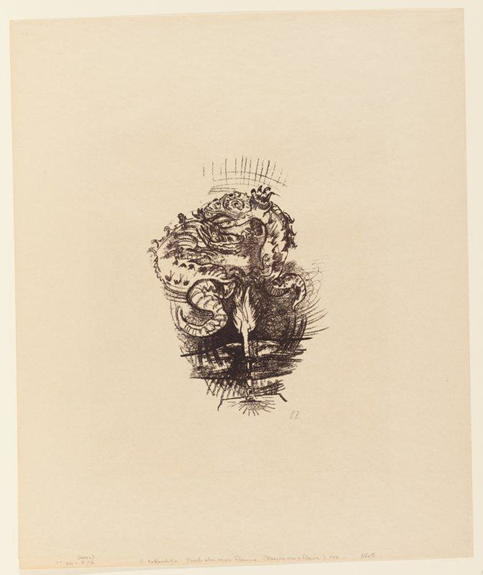 Dragons Over a Flame by Oskar Kokoschka
