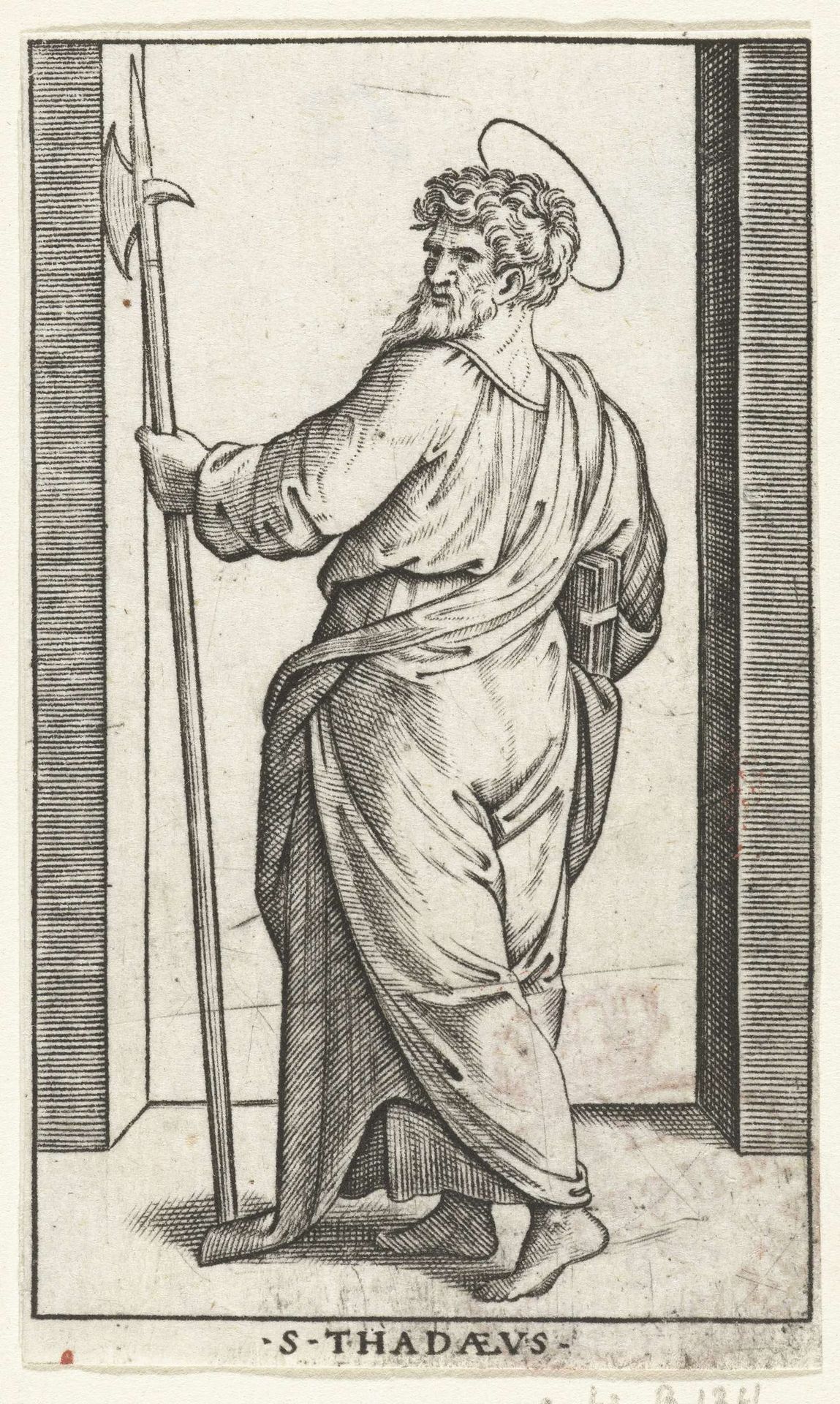 Apostel Judas Taddeüs met hellebaard by Anonymous